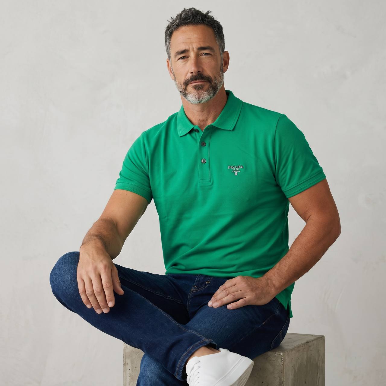 Prada Milano Luxury Green Polo Shirt πβ¨