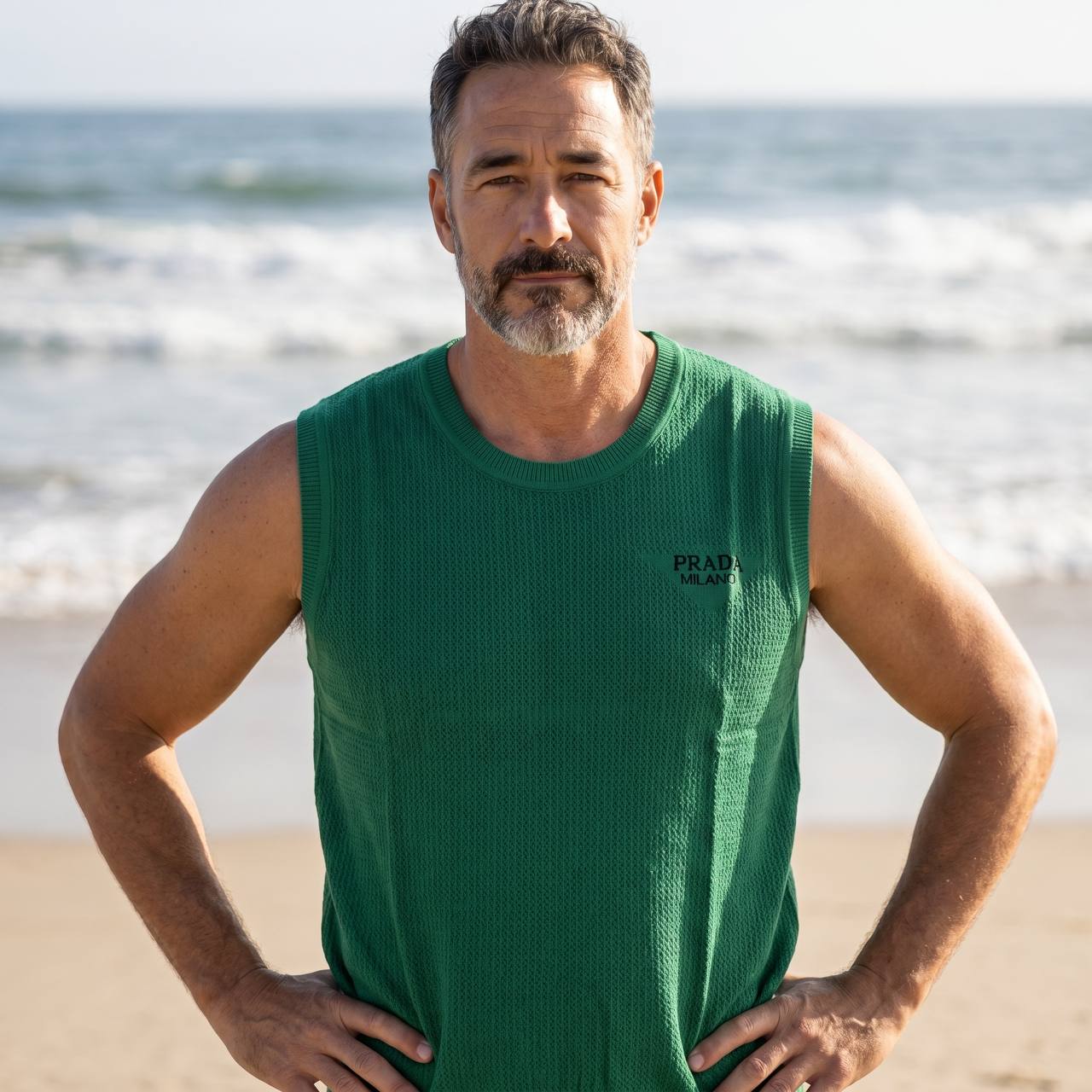Prada Milano Sleeveless Knit Tank Top β Emerald Green Summer Edition πβοΈ