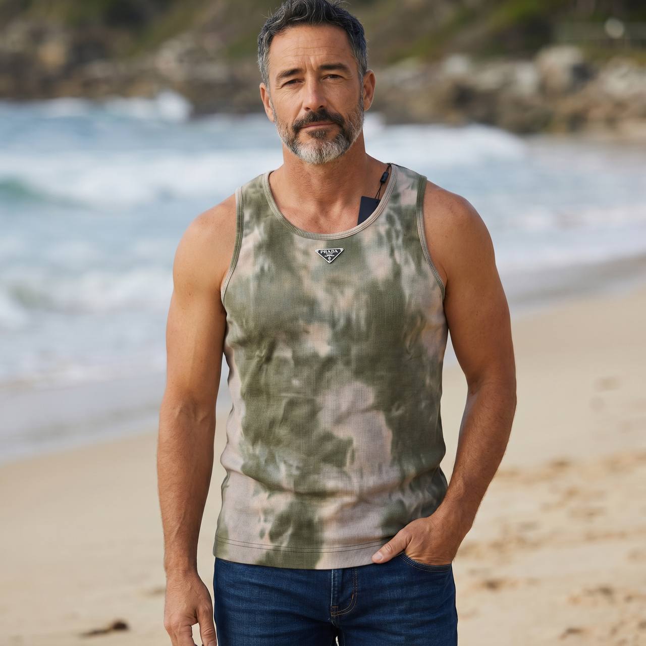 Prada Milano Tie-Dye Tank Top β Desert Sage Edition πΏβοΈ
