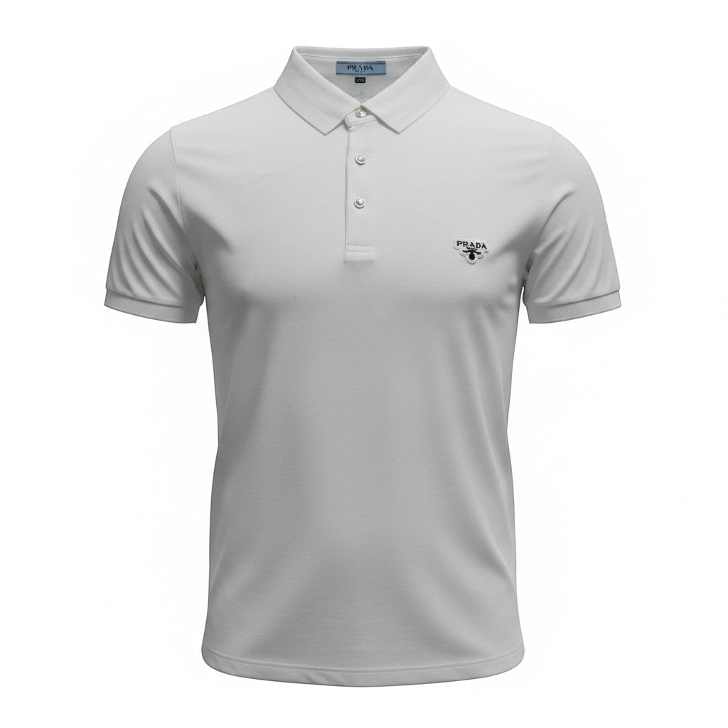 Prada White Polo Shirt π€π€ Classic Logo Edition