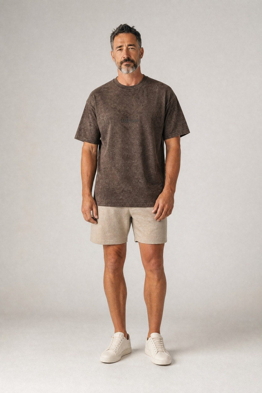 Premium Washed Oversized Essential T-Shirt & Shorts Summer Set for Men β Relaxed Streetwear Co-Ord Outfit π€β¨
