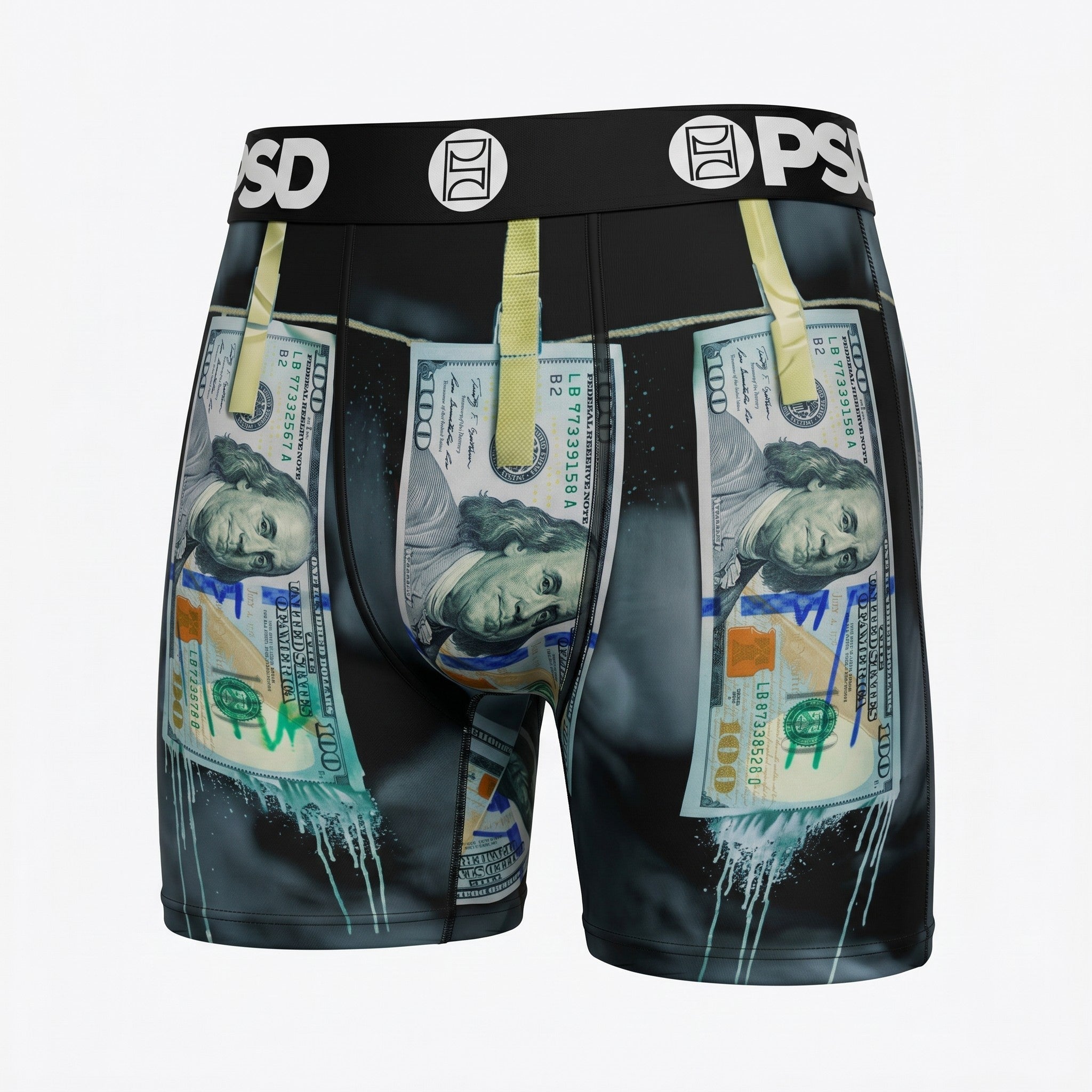 PSD Money Print Performance Boxer Briefs – Premium Compression Underwear 💵🔥