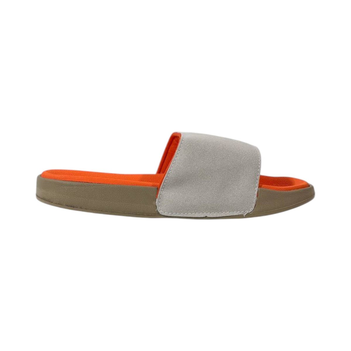 Puma Palermo Comfort Slides — Grey & Orange