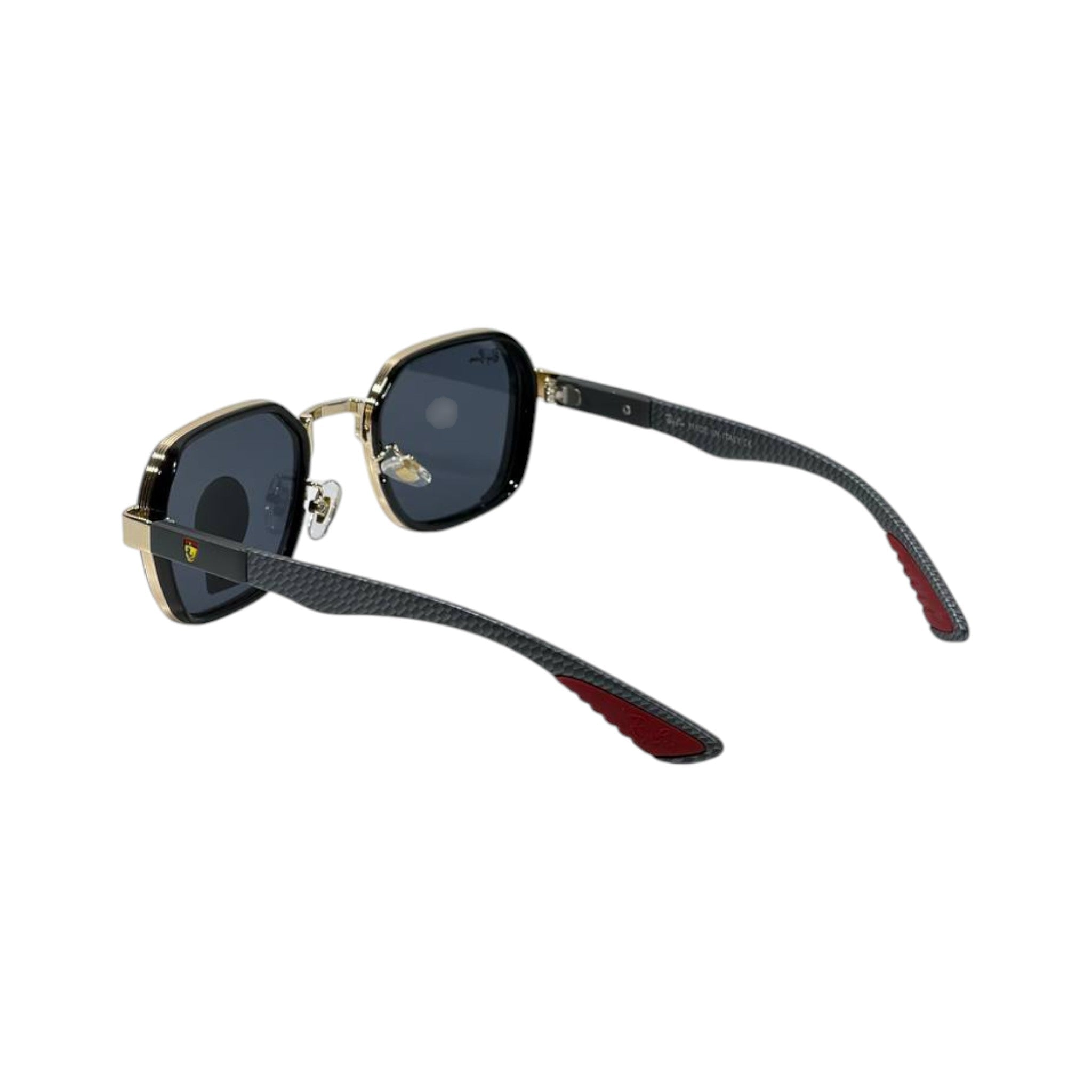 ๐ถ๏ธ Ray-Ban Ferrari Carbon Fiber Square Sunglasses โ Black & Gold Racing Edition ๐๏ธโจ