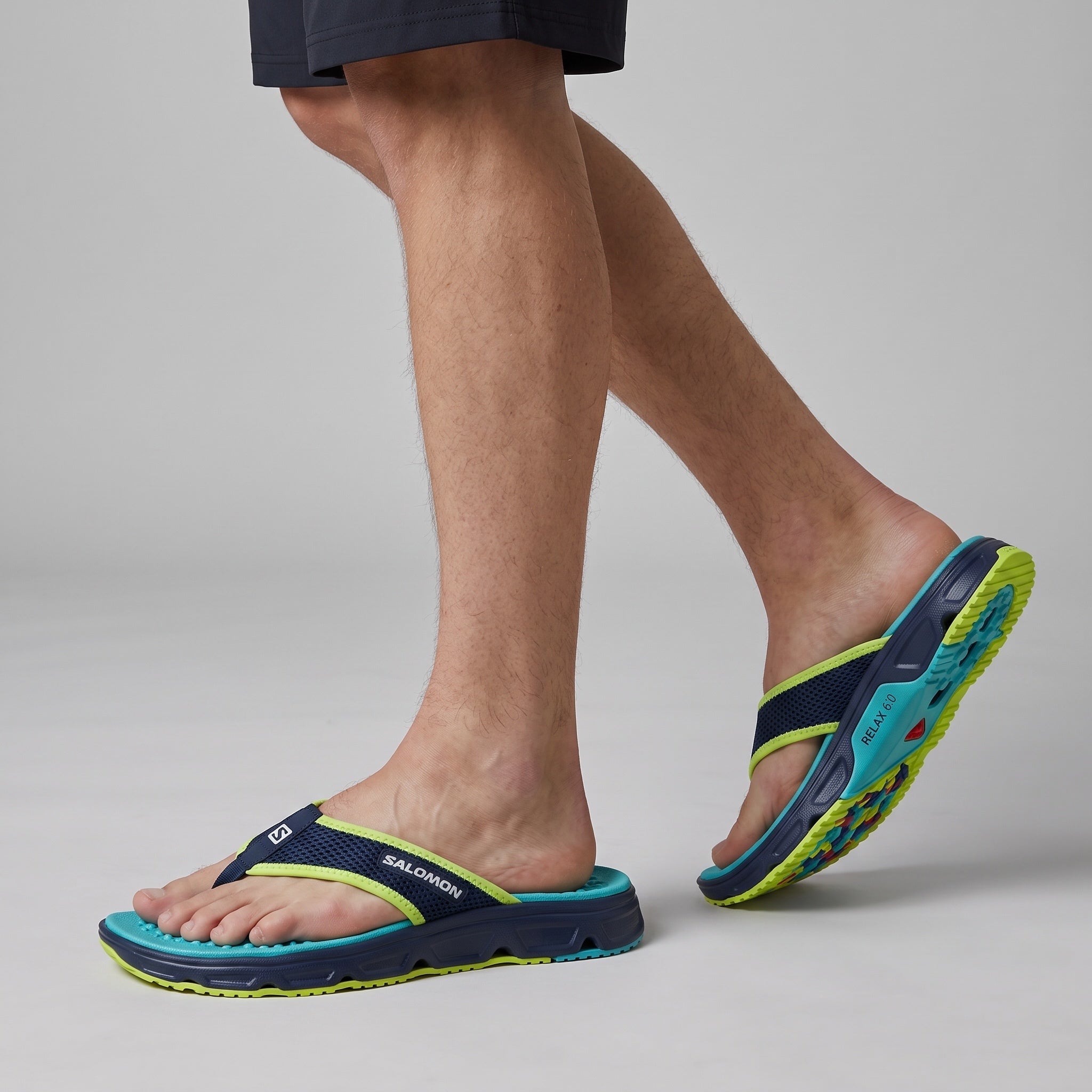 Salomon Relax Flip β Navy Teal Lime π©΄