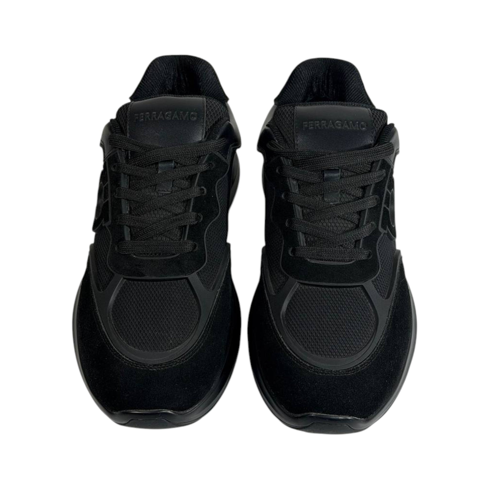 Salvatore Ferragamo All Black Sneakers – Luxury Modern Comfort Trainers 🖤👟