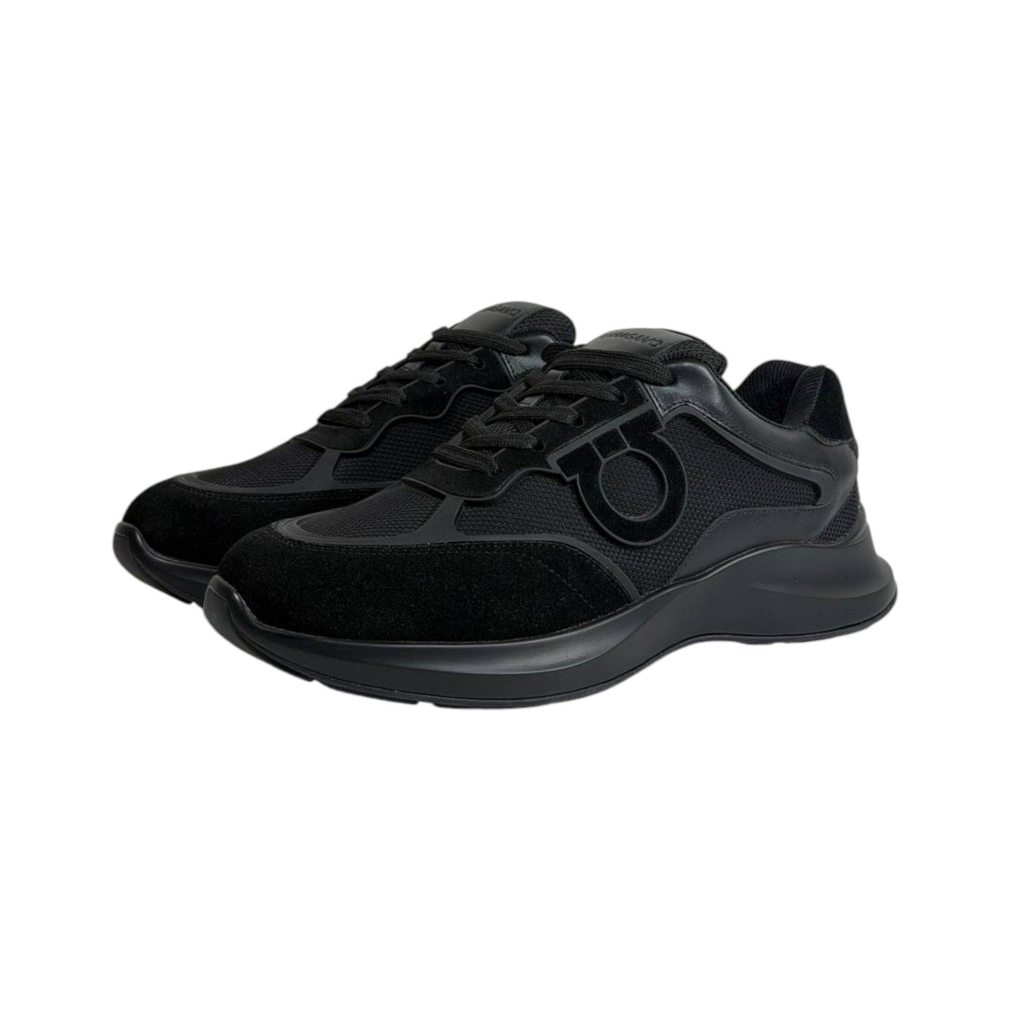 Salvatore Ferragamo All Black Sneakers – Luxury Modern Comfort Trainers 🖤👟