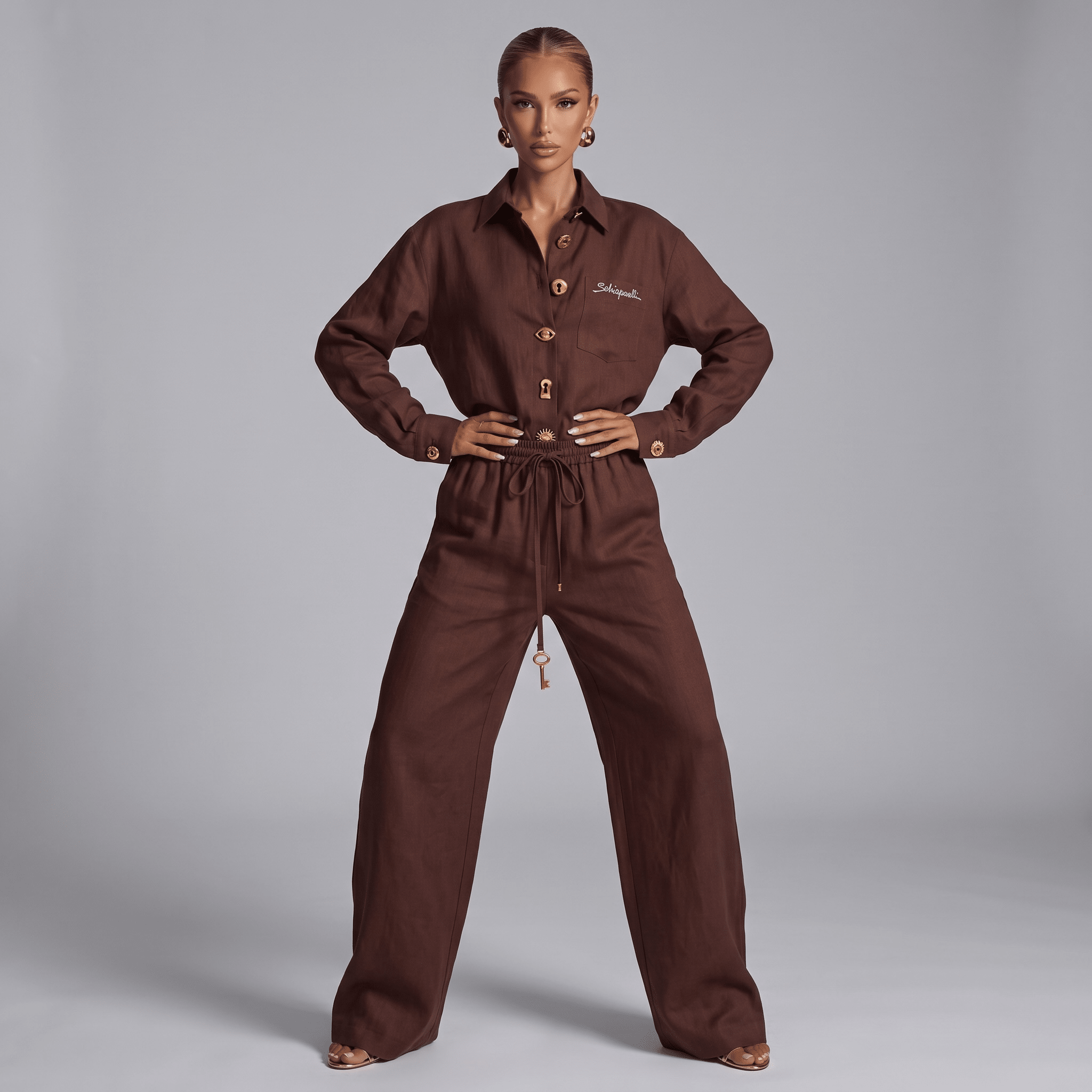 Schiaparelli Linen Shirt & Pants Set one sizeπ₯₯π«