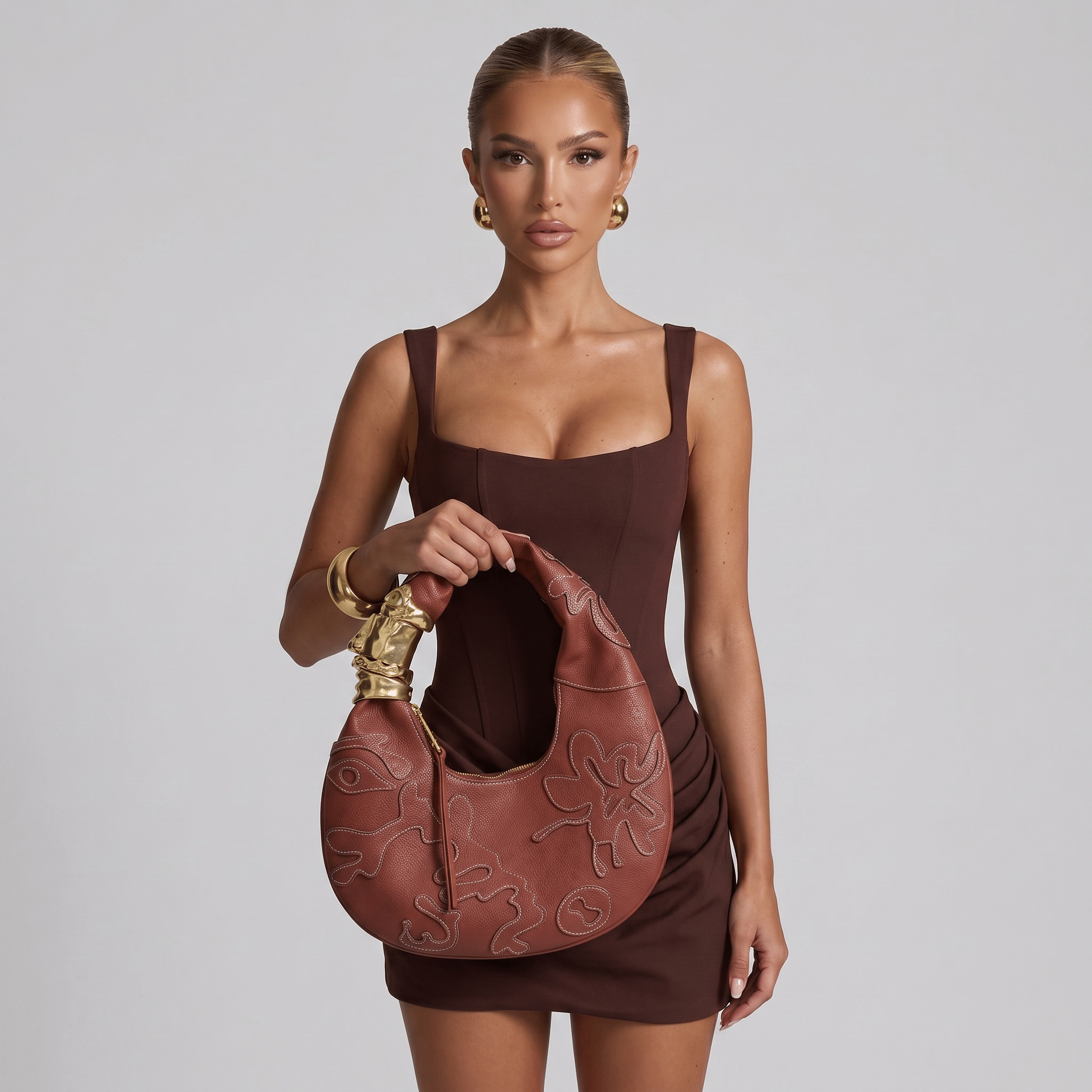 ποΈ Schiaparelli Surrealist Hobo Bag β Statement Leather Shoulder Bag