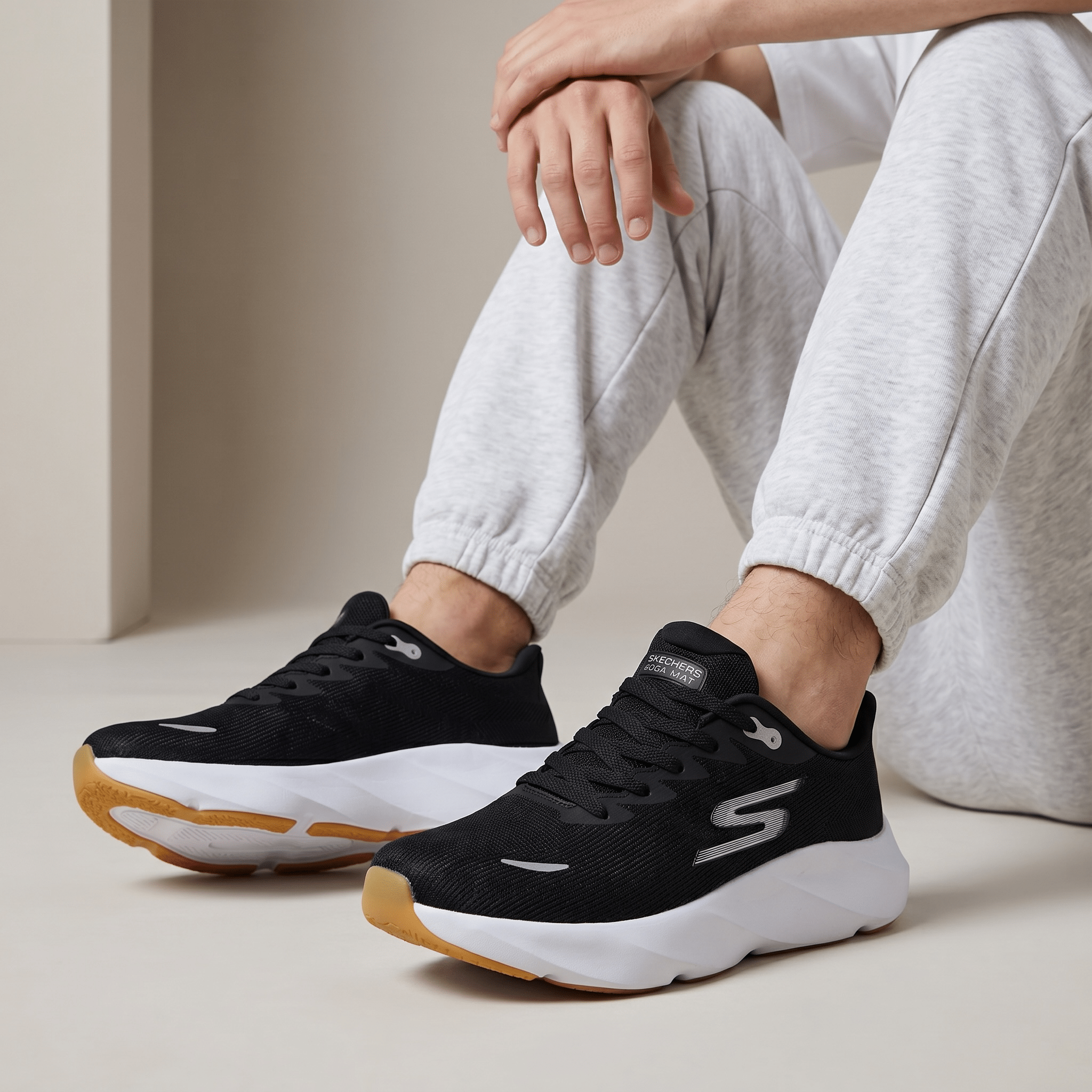 π€ Skechers GO RUN Performance Sneakers β Black/White
