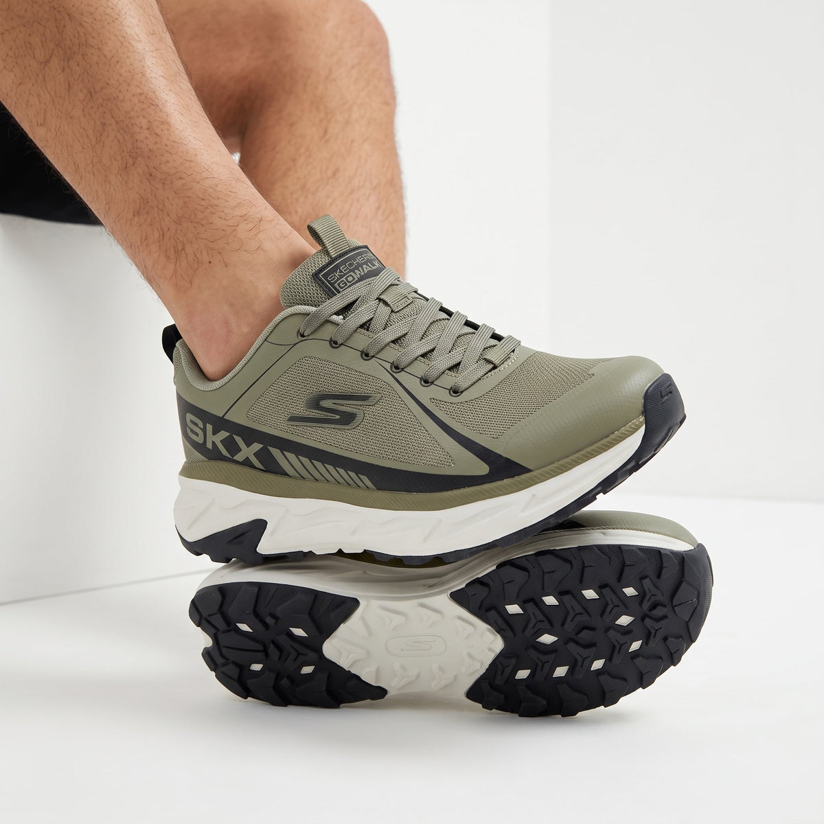 Skechers GoWalk Trainer β Olive Green