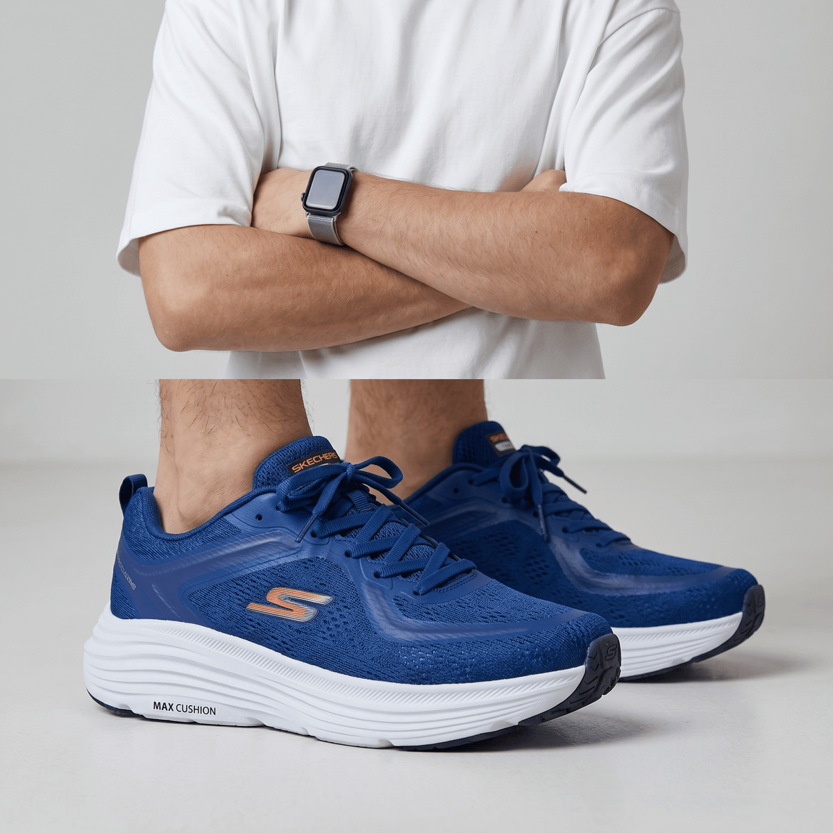 π Skechers Max Cushioning Running Shoes β Navy Blue