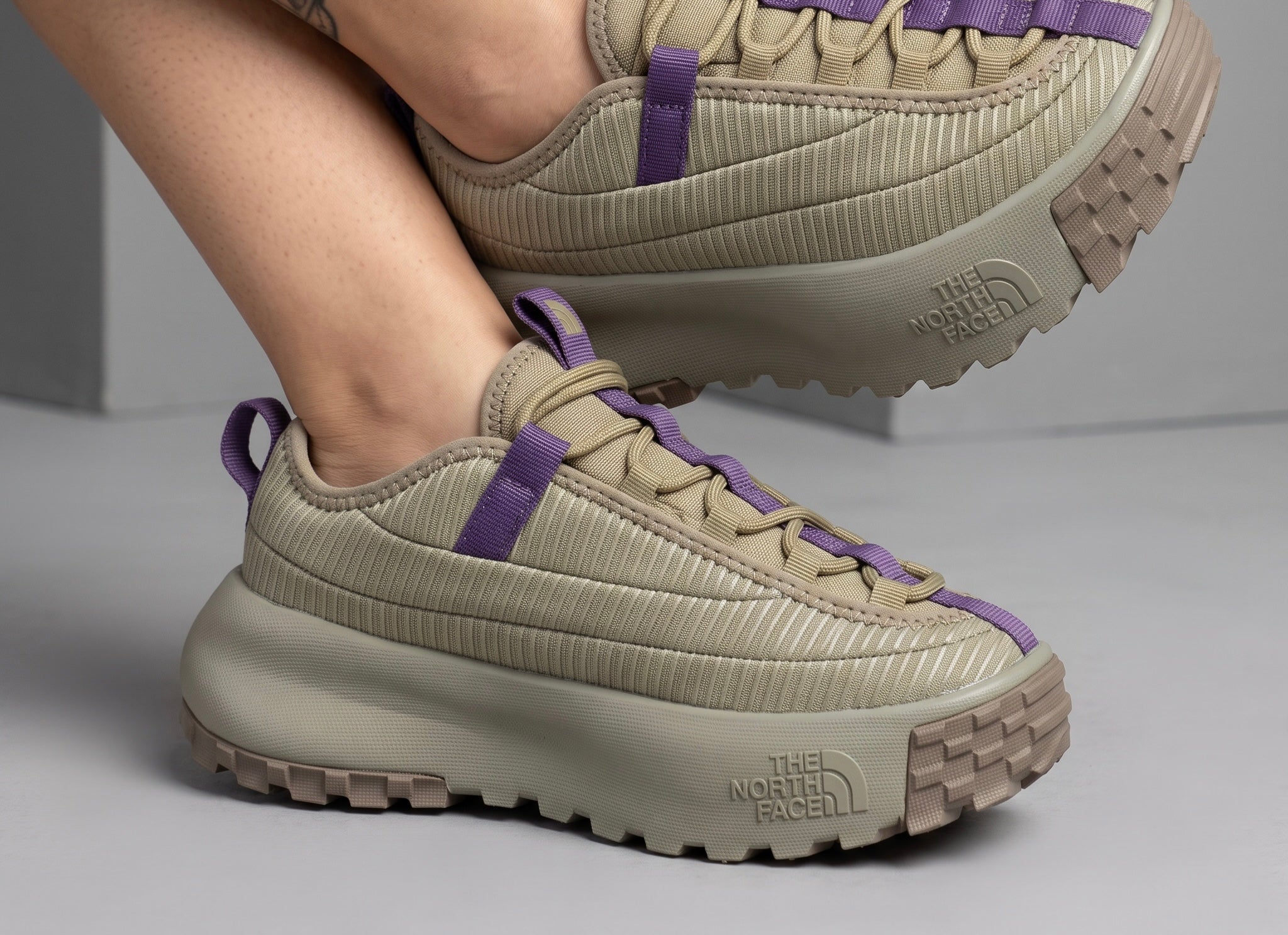 The North Face Trail Runner – Beige Purple 🥾💜