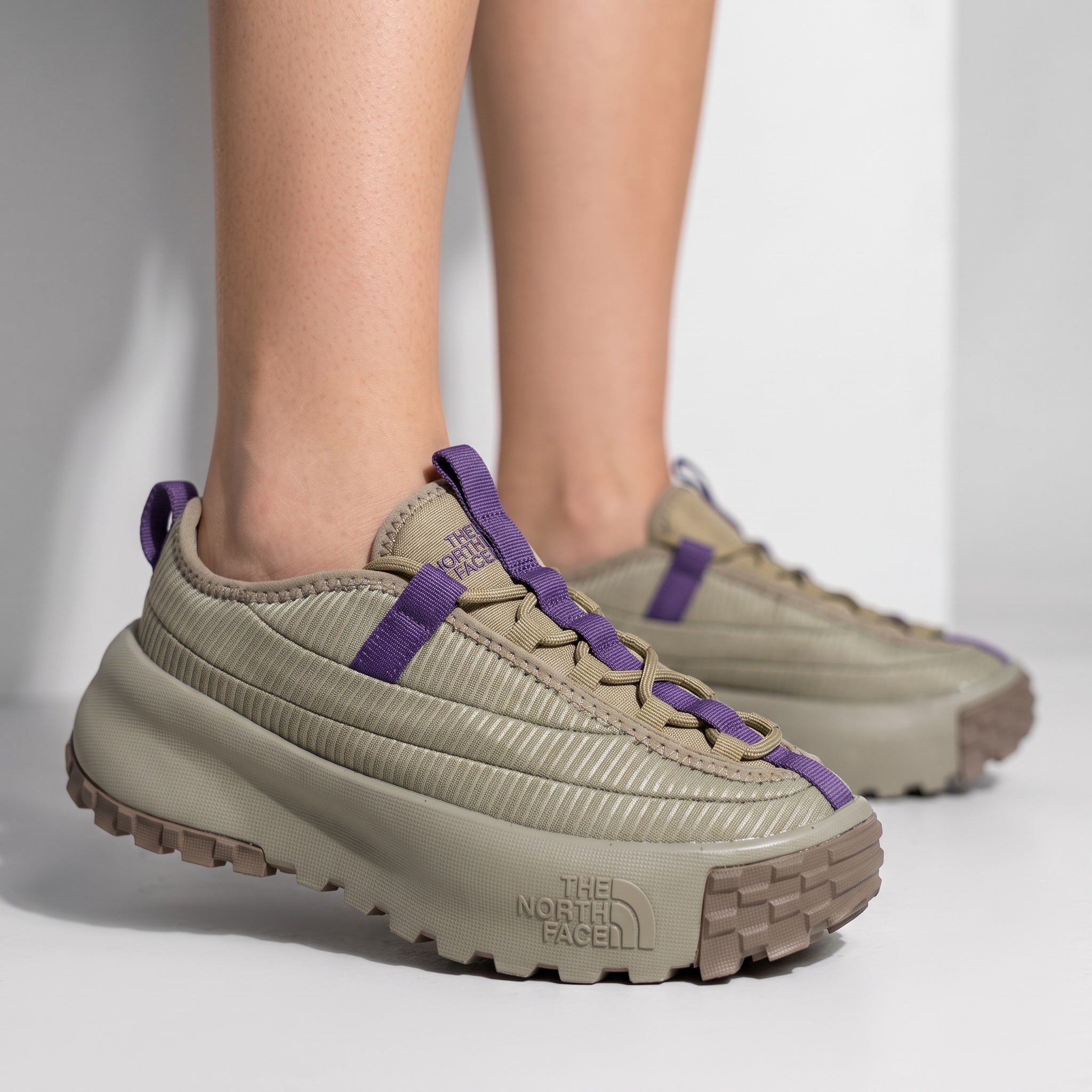 The North Face Trail Runner – Beige Purple 🥾💜