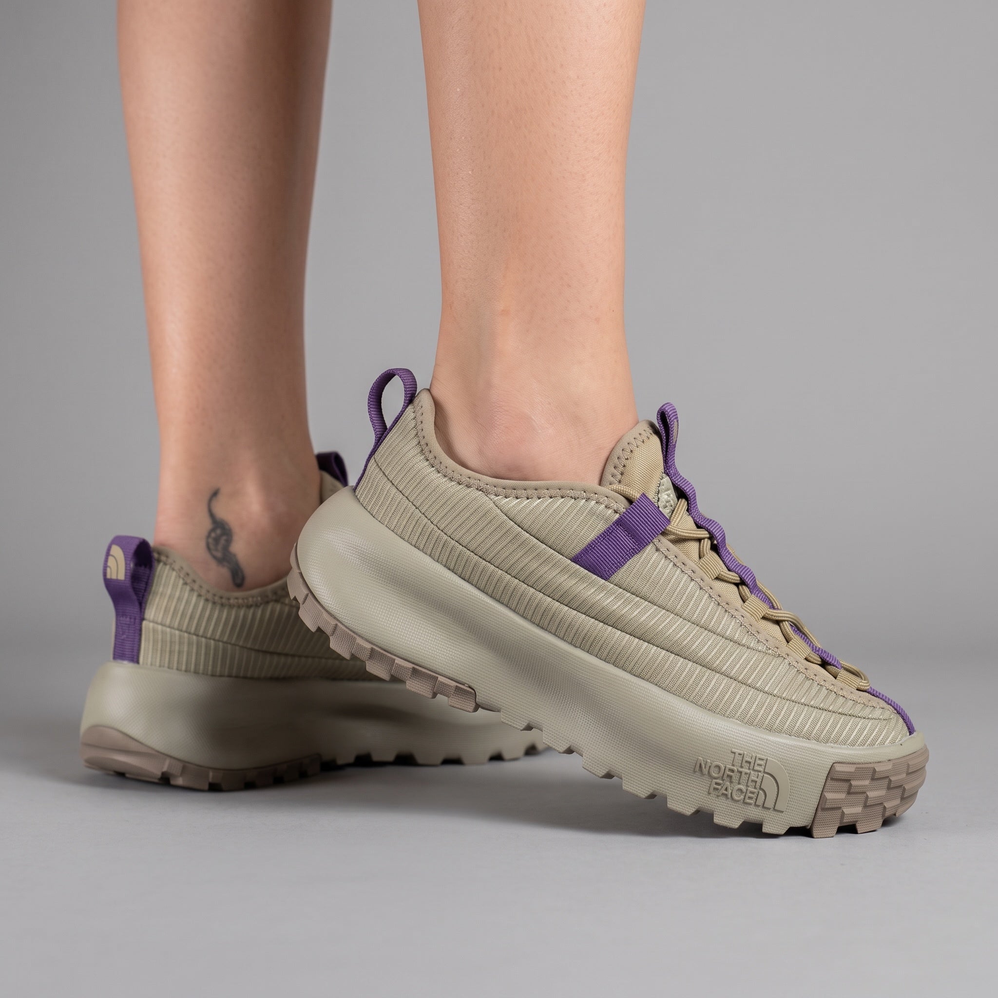 The North Face Trail Runner – Beige Purple 🥾💜