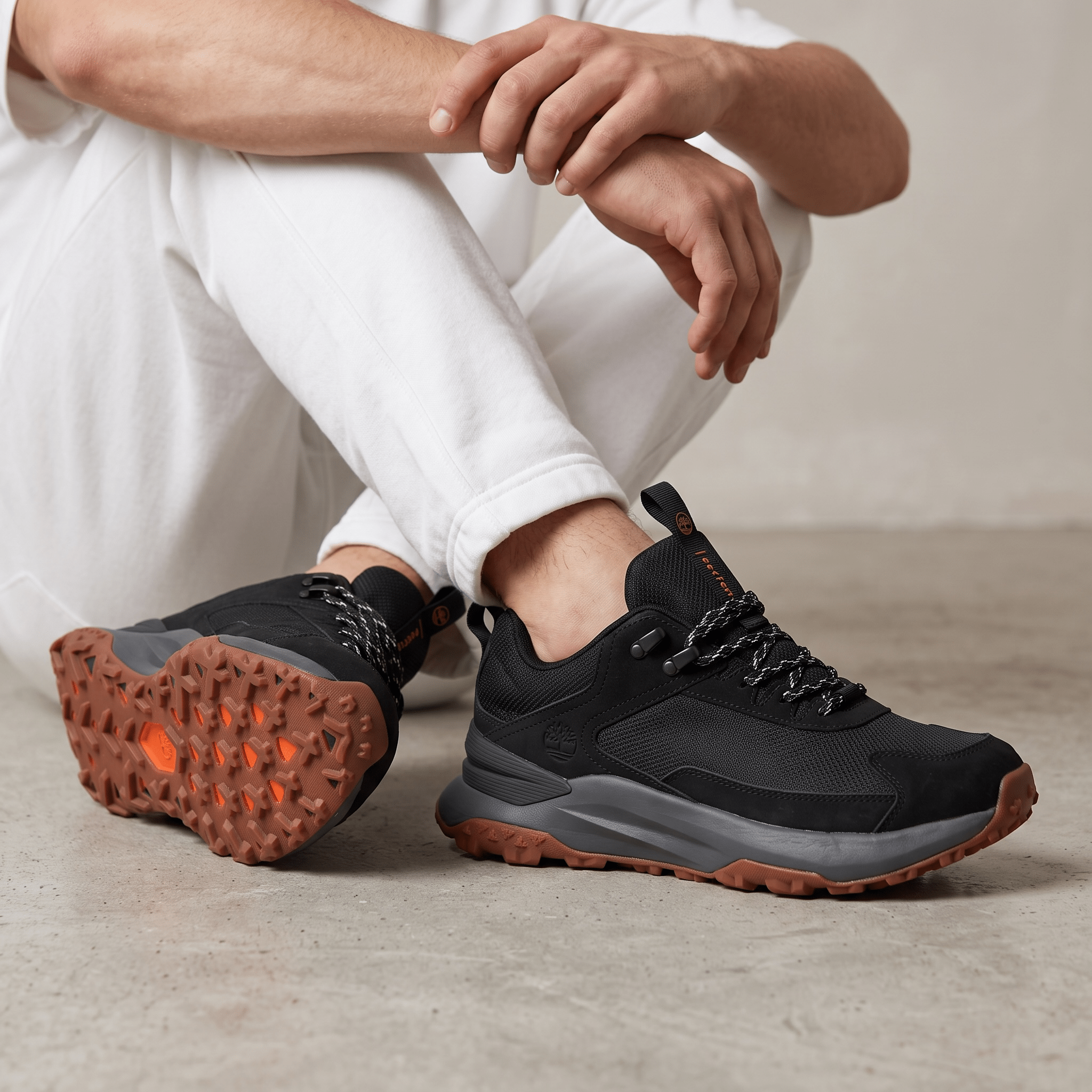 Timberland Trail Running Shoes β Black / Dark Grey / Gum Sole