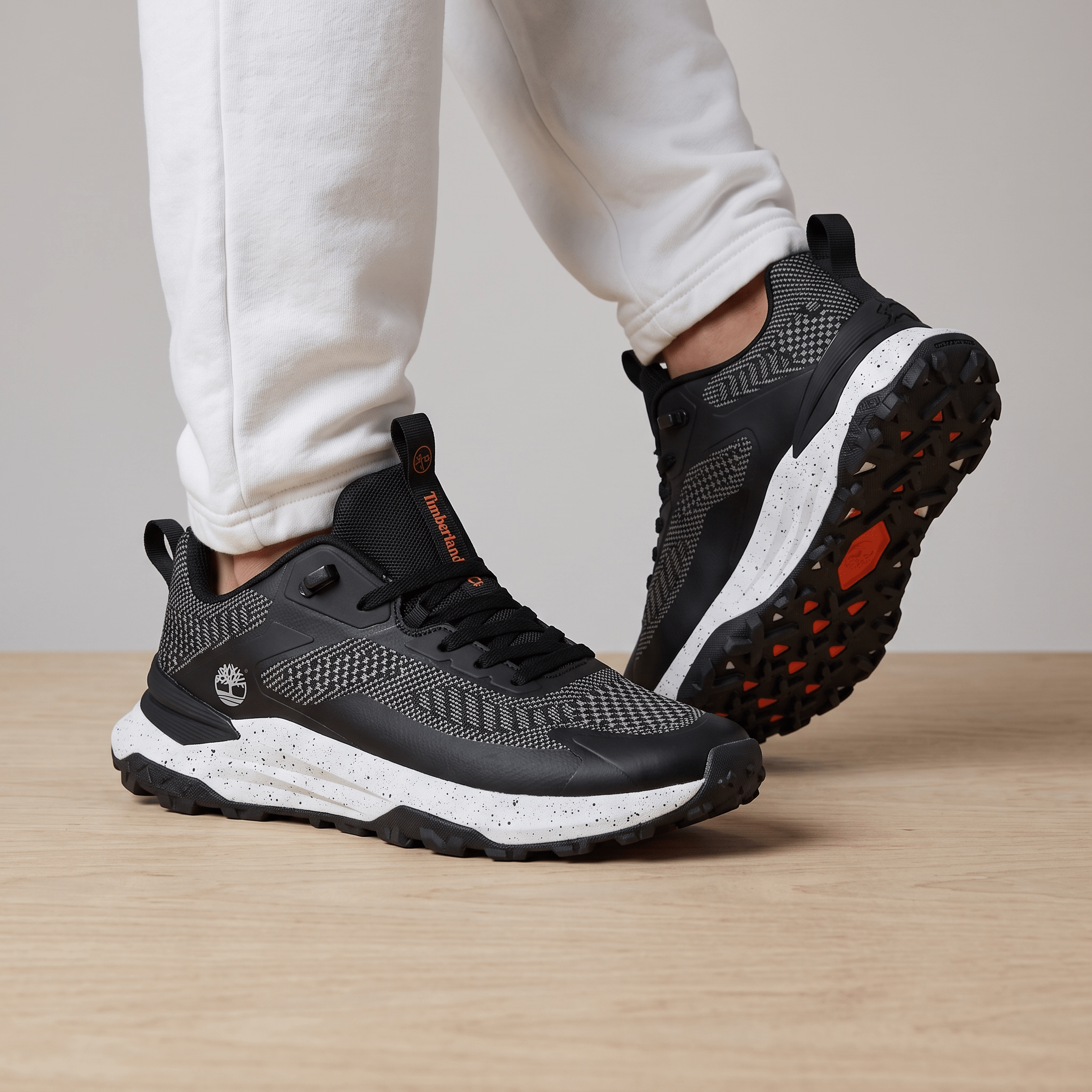 Timberland Trail Running Shoes β Black / White Speckled Sole