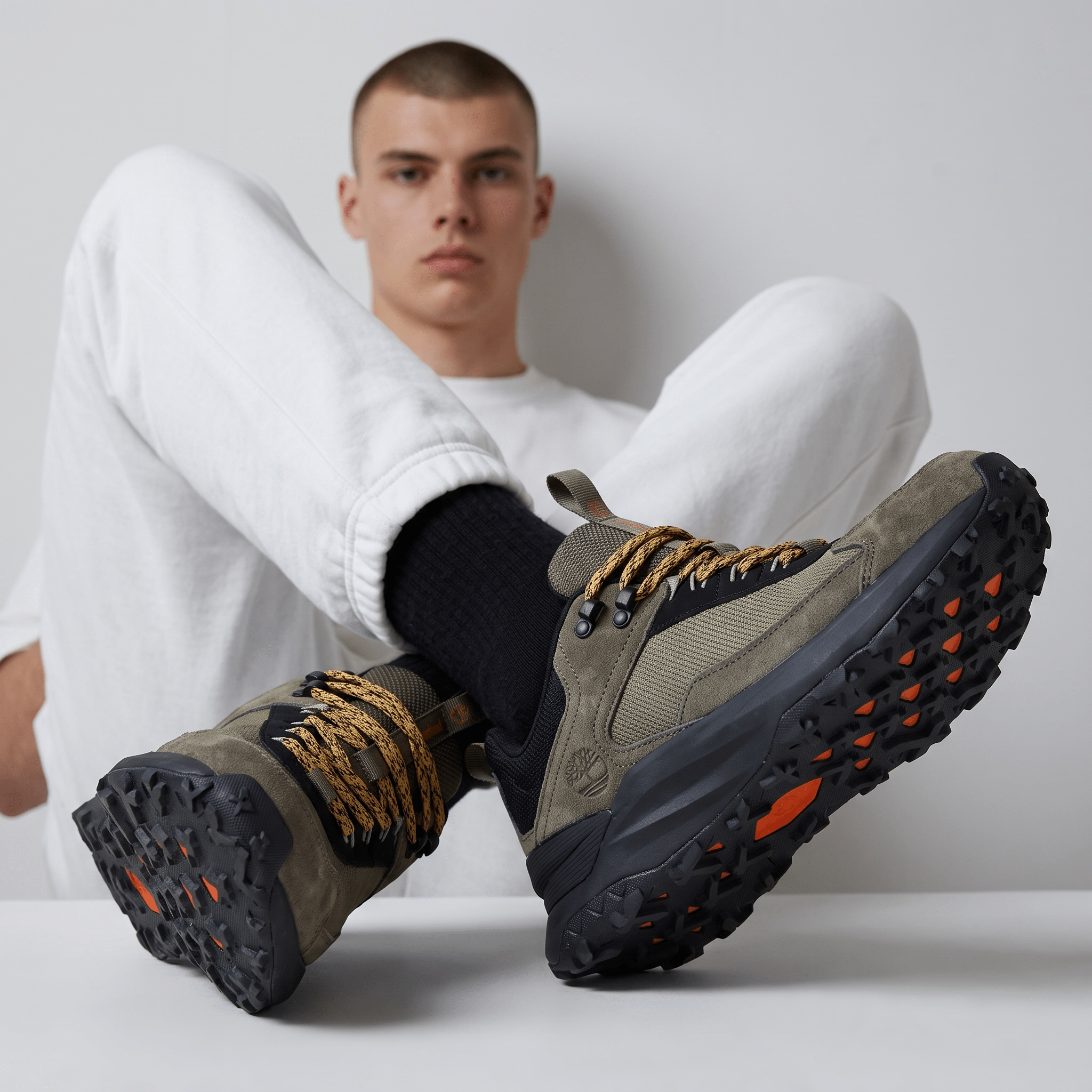 Timberland Trail Running Shoes – Olive Green / Black