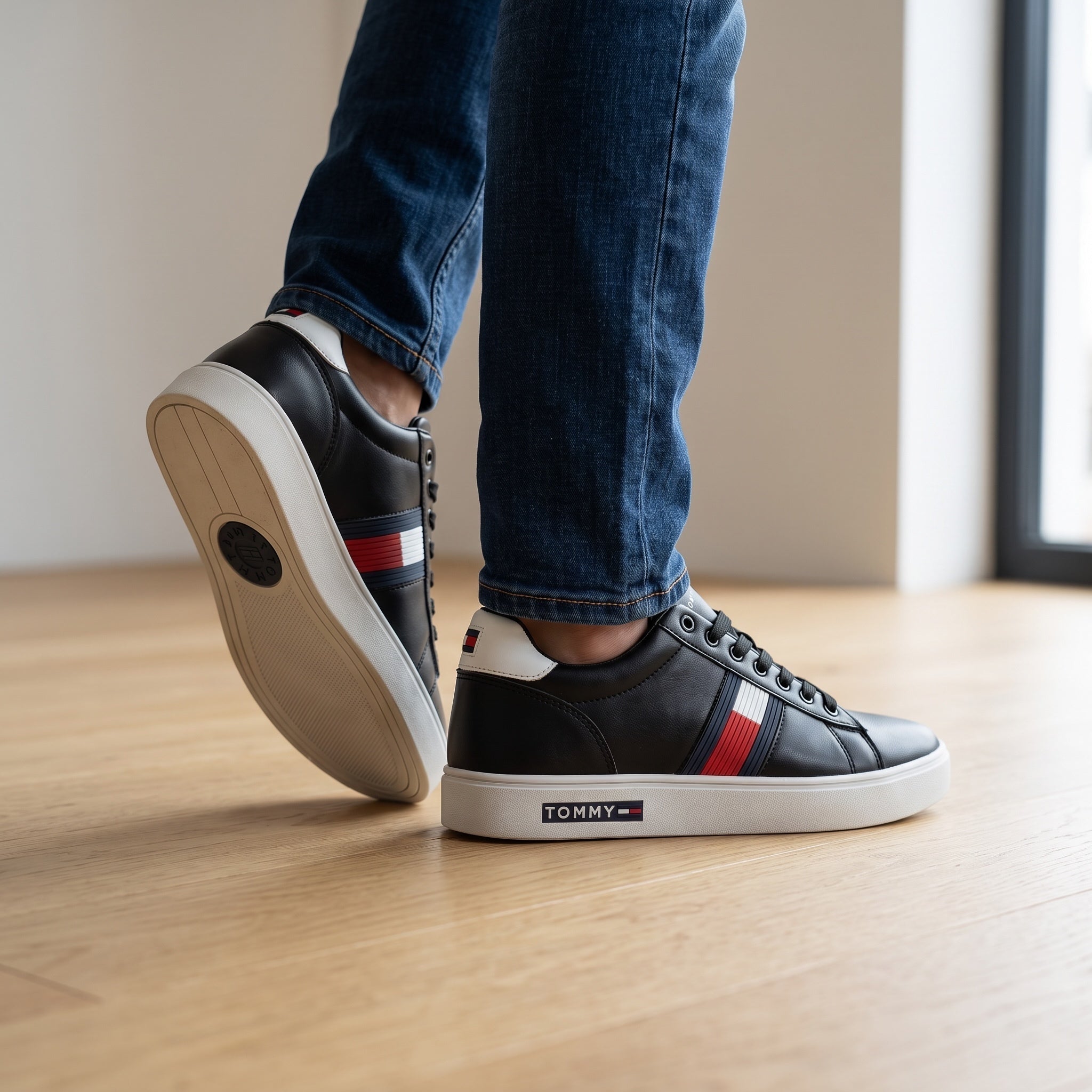 Tommy Hilfiger Court Sneaker β Black Flag πΊπΈ