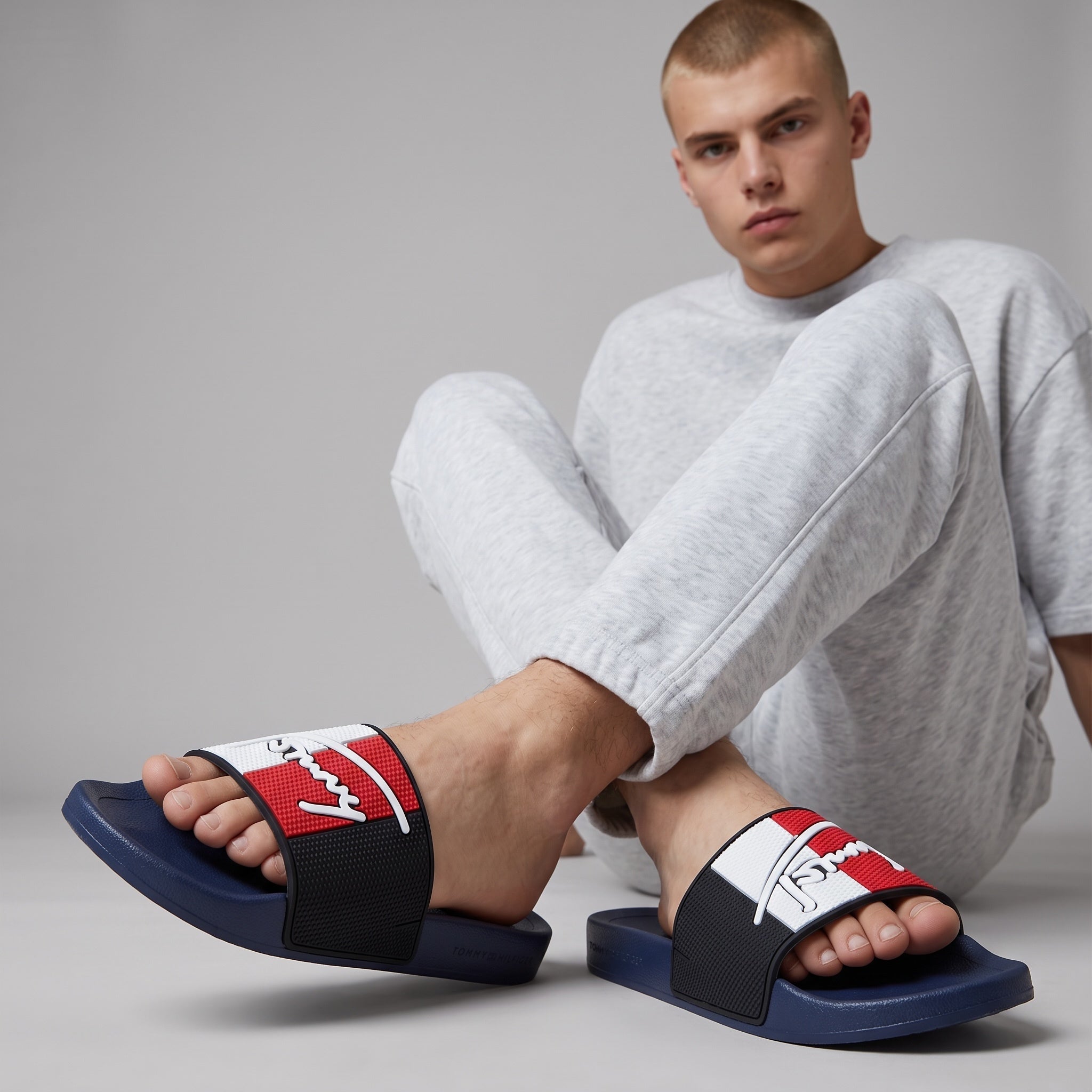 Tommy Hilfiger Slides β Tricolor Logo Pool Slide π©΅