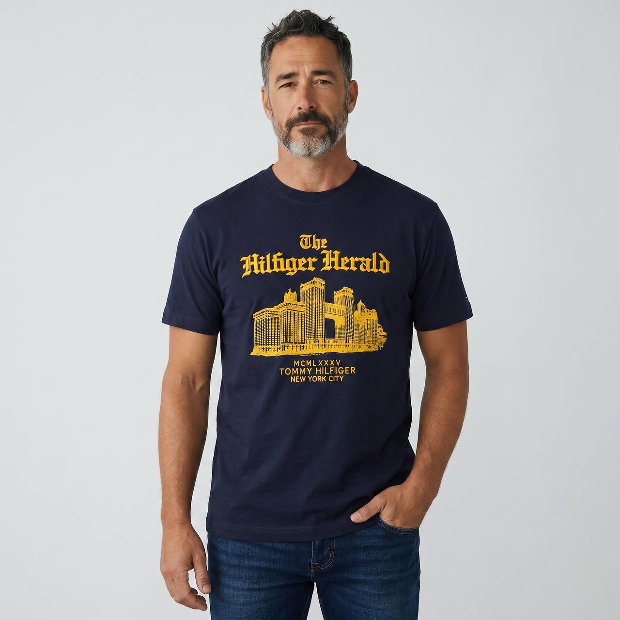 Tommy Hilfiger βThe Hilfiger Heraldβ Navy Graphic T-Shirt ππ