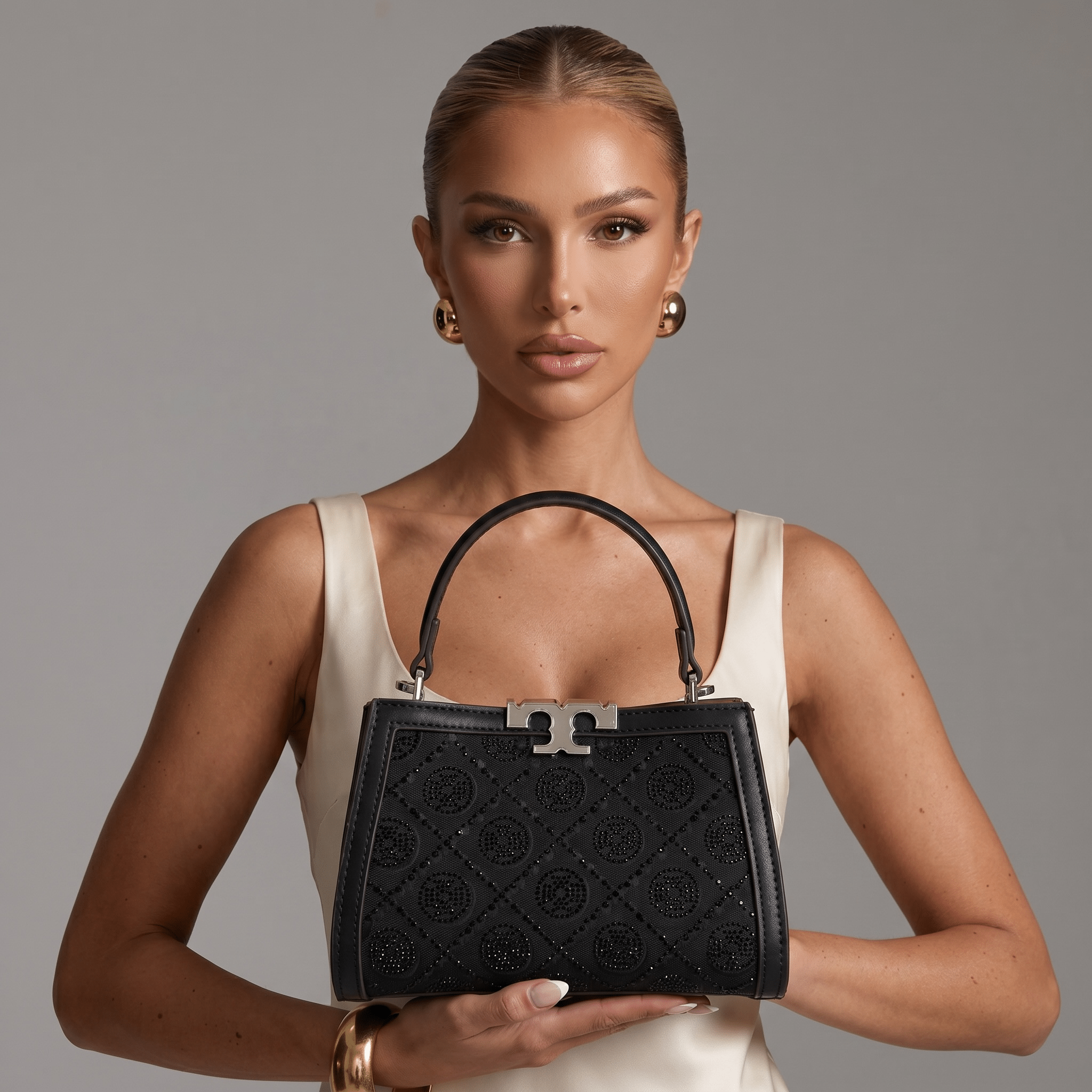 Tory Burch Crystal Embellished Mini Top Handle Bag β Black Luxury Statement π€β¨
