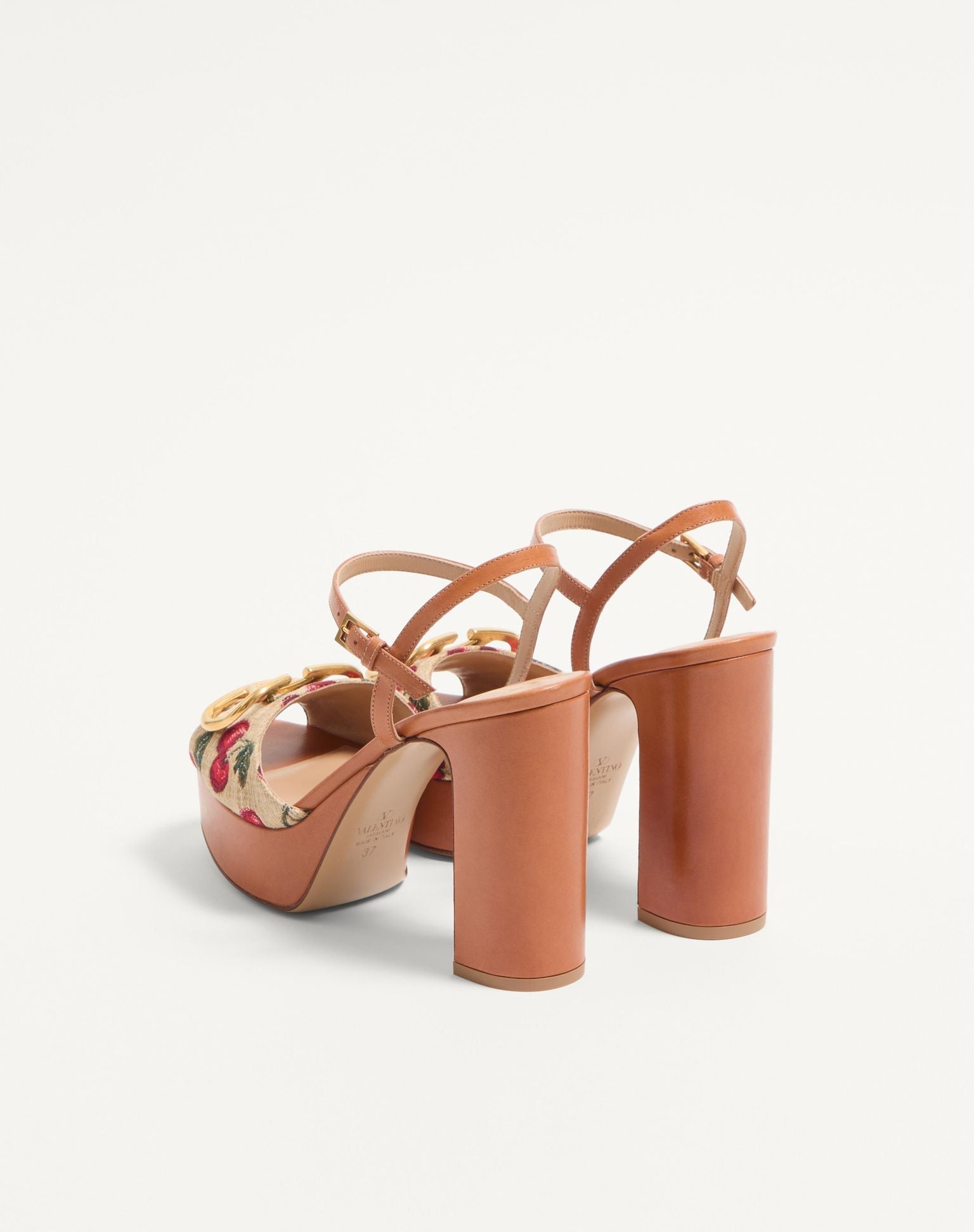 ๐ Valentino Cherry Print Platform Block Heel Sandals๐๐
