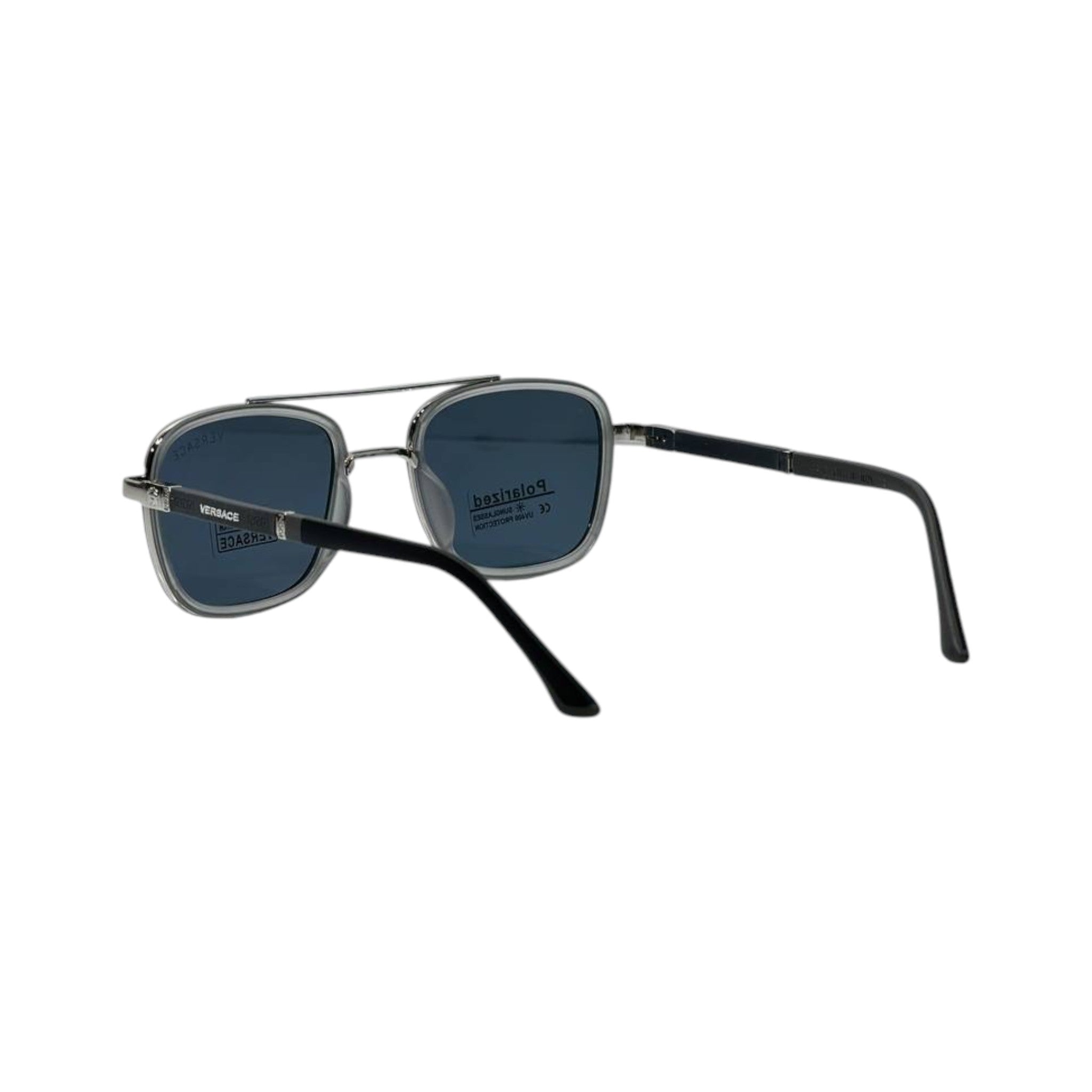 πΆοΈ Versace Double Bridge Aviator Sunglasses β Silver & Black Luxury Edition β¨