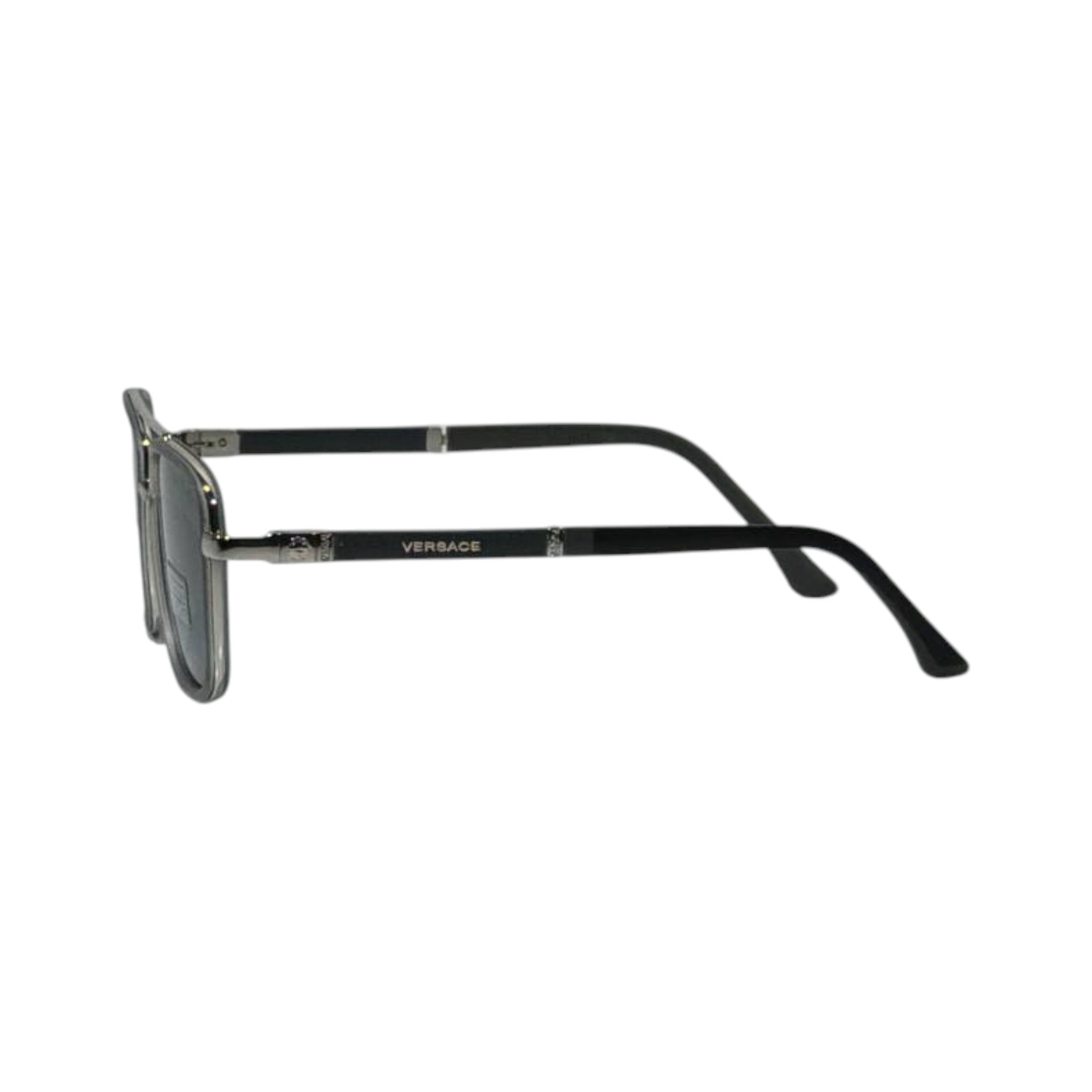 πΆοΈ Versace Double Bridge Aviator Sunglasses β Silver & Black Luxury Edition β¨