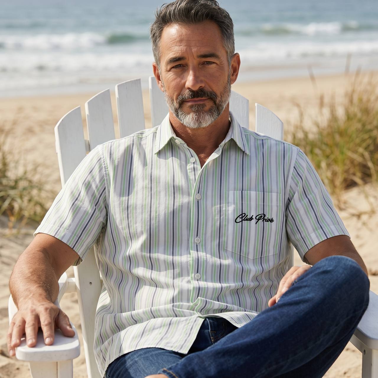 ZARA Club PrivΓ© Beach Stripe Shirt πβοΈ