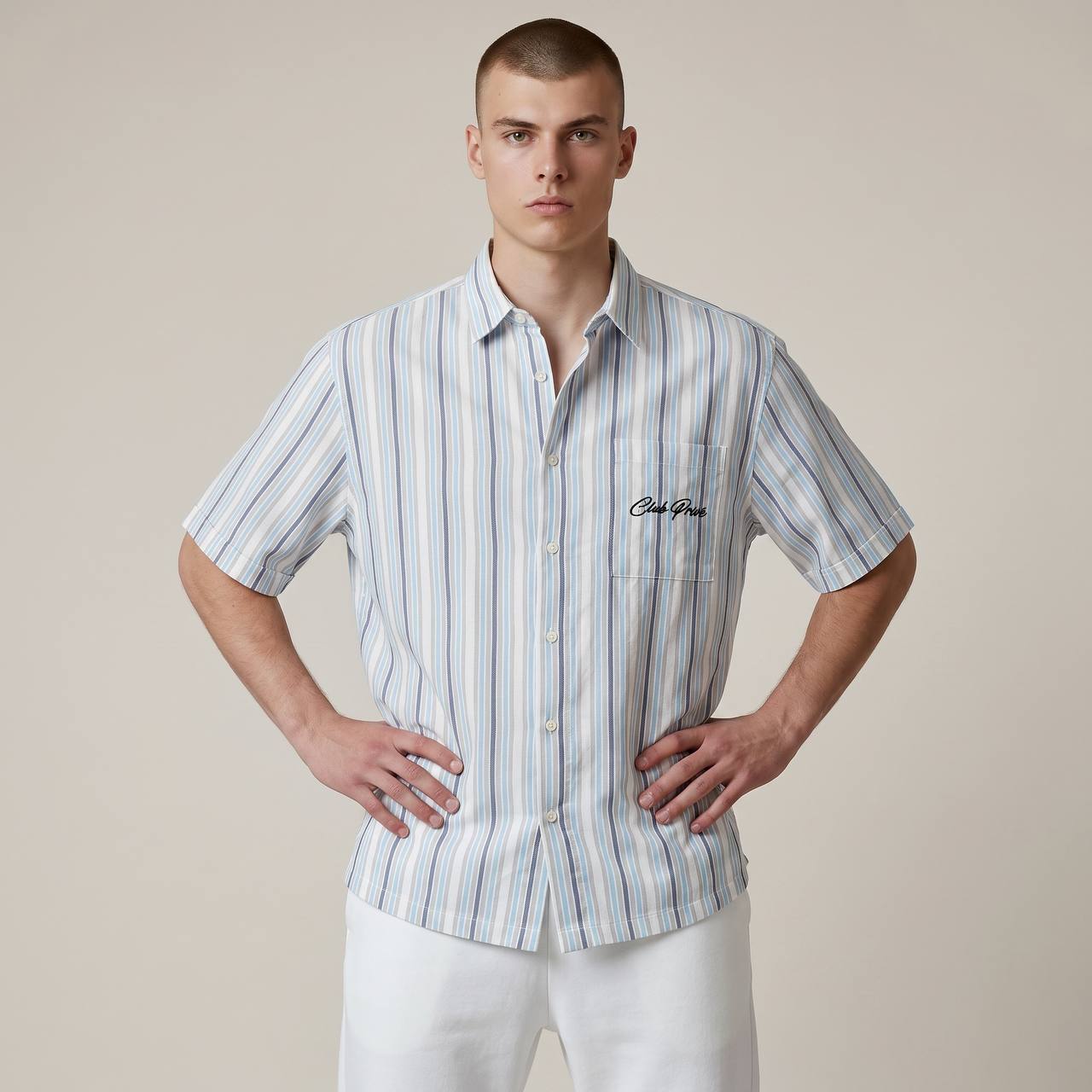 ZARA Club Privé Striped Resort Shirt 🌴✨