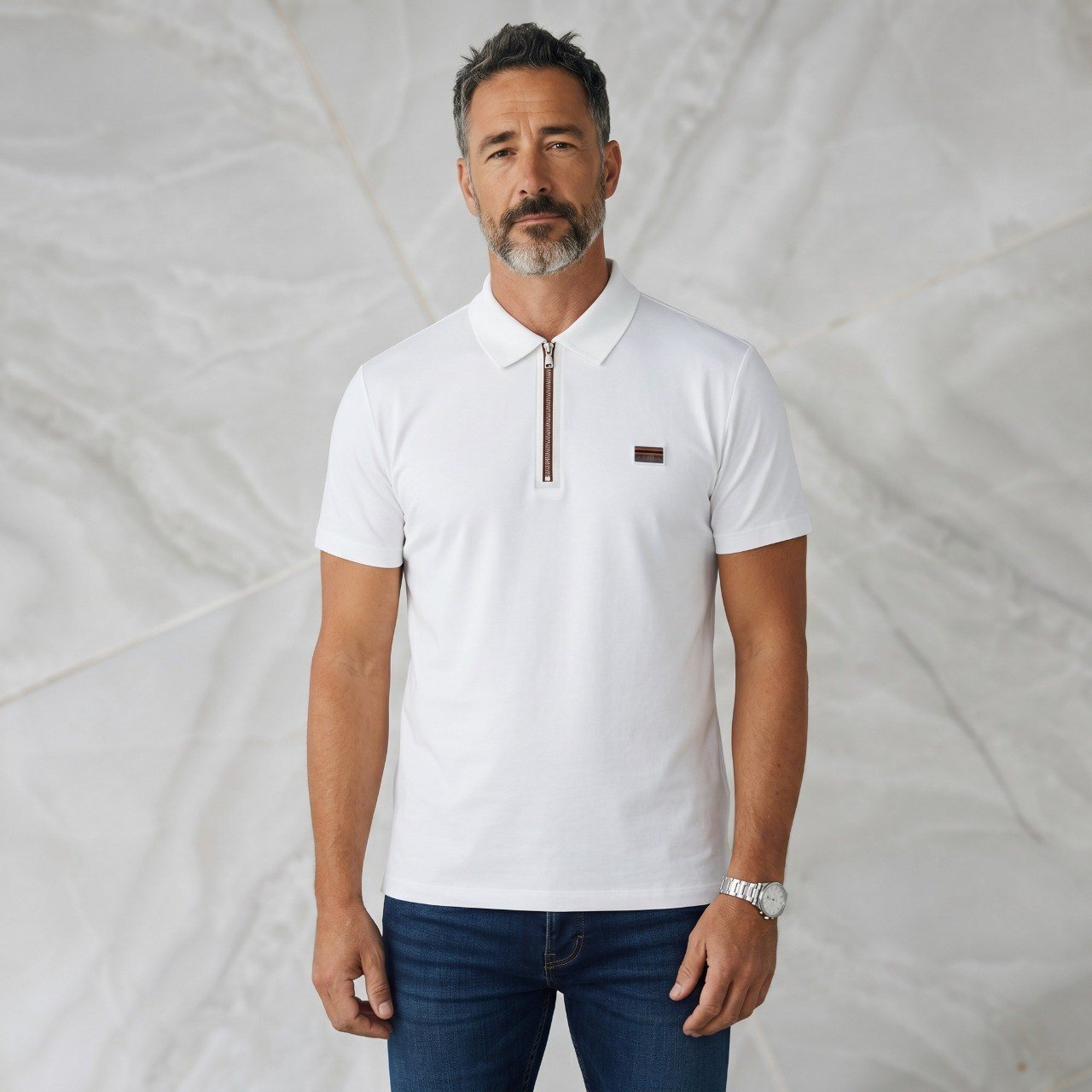 π€ ZEGNA Luxury Zip Polo Shirt β Modern Italian Elegance