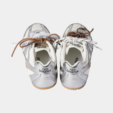 New Balance 328 Trainer — Silver & White