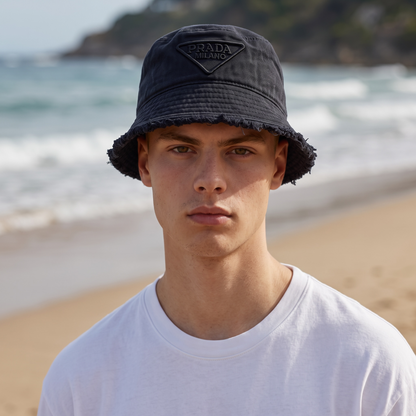 🎩 Prada Milano Black Bucket Hat | Luxury Street Essential 🖤