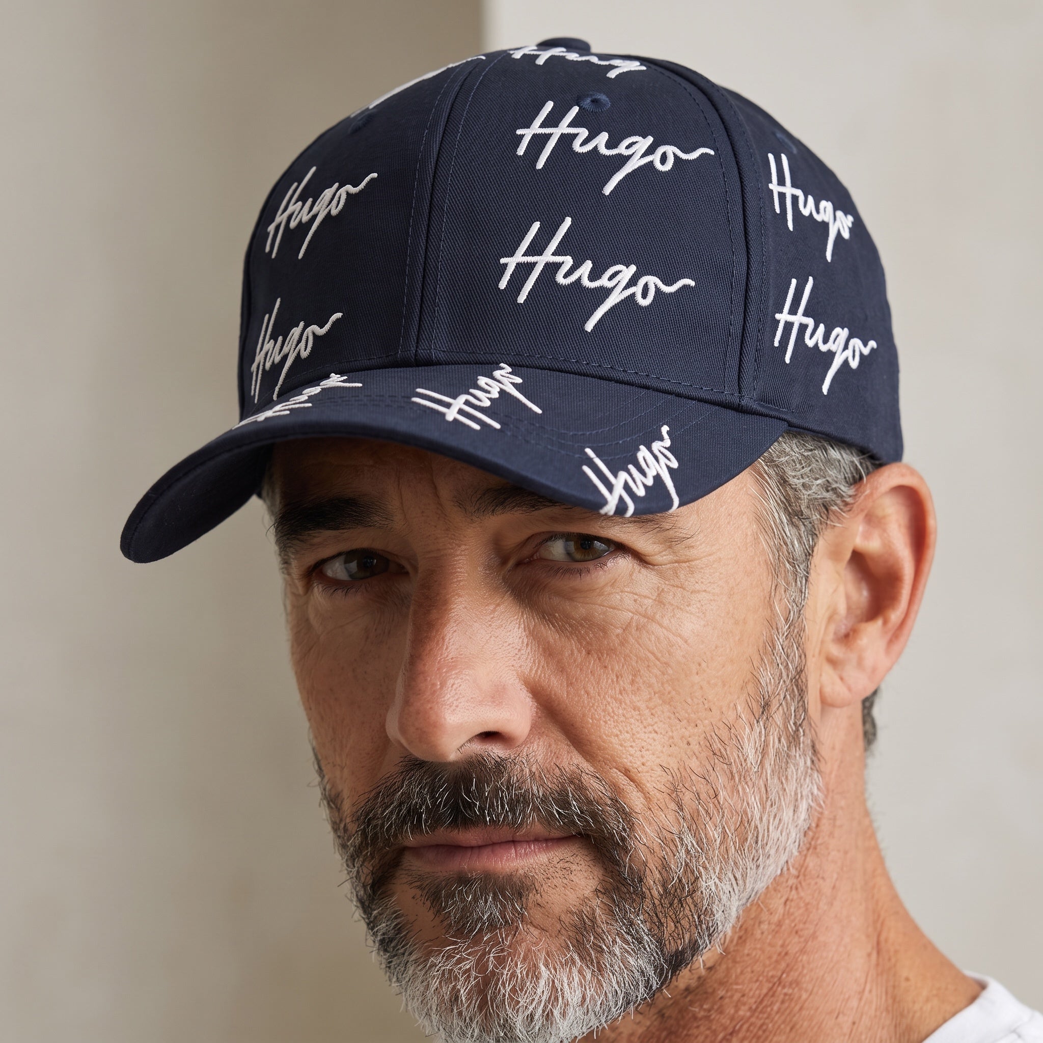 HUGO Signature Logo Cap – Navy Blue 🧢