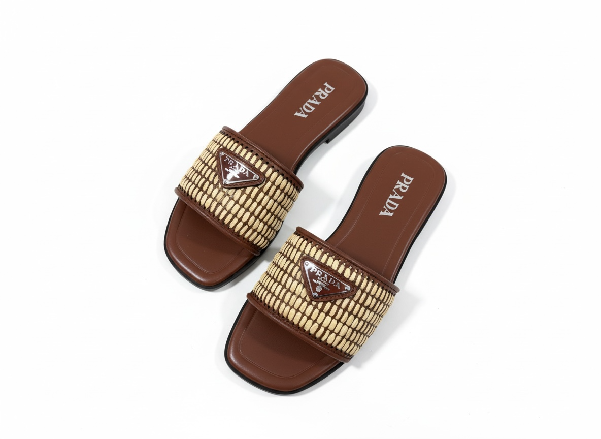 PRADA Raffia Slide Sandals 🤎✨ | Summer Luxury Essential