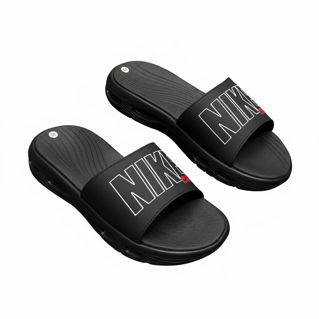 Nike Air Cushion Slides ⚫🔥 | Bold Comfort Performance Edition 👟💨