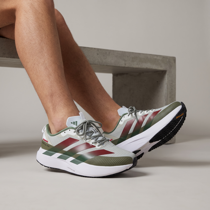 Adidas Adizero SL2 Running Shoes – White / Olive Green / Burgundy