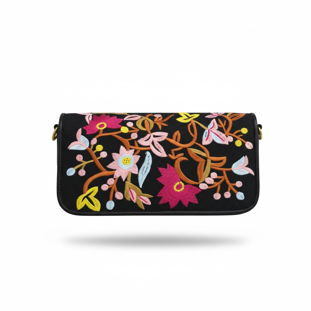 Valentino Handmade Floral Embroidered Clutch 🌸✨