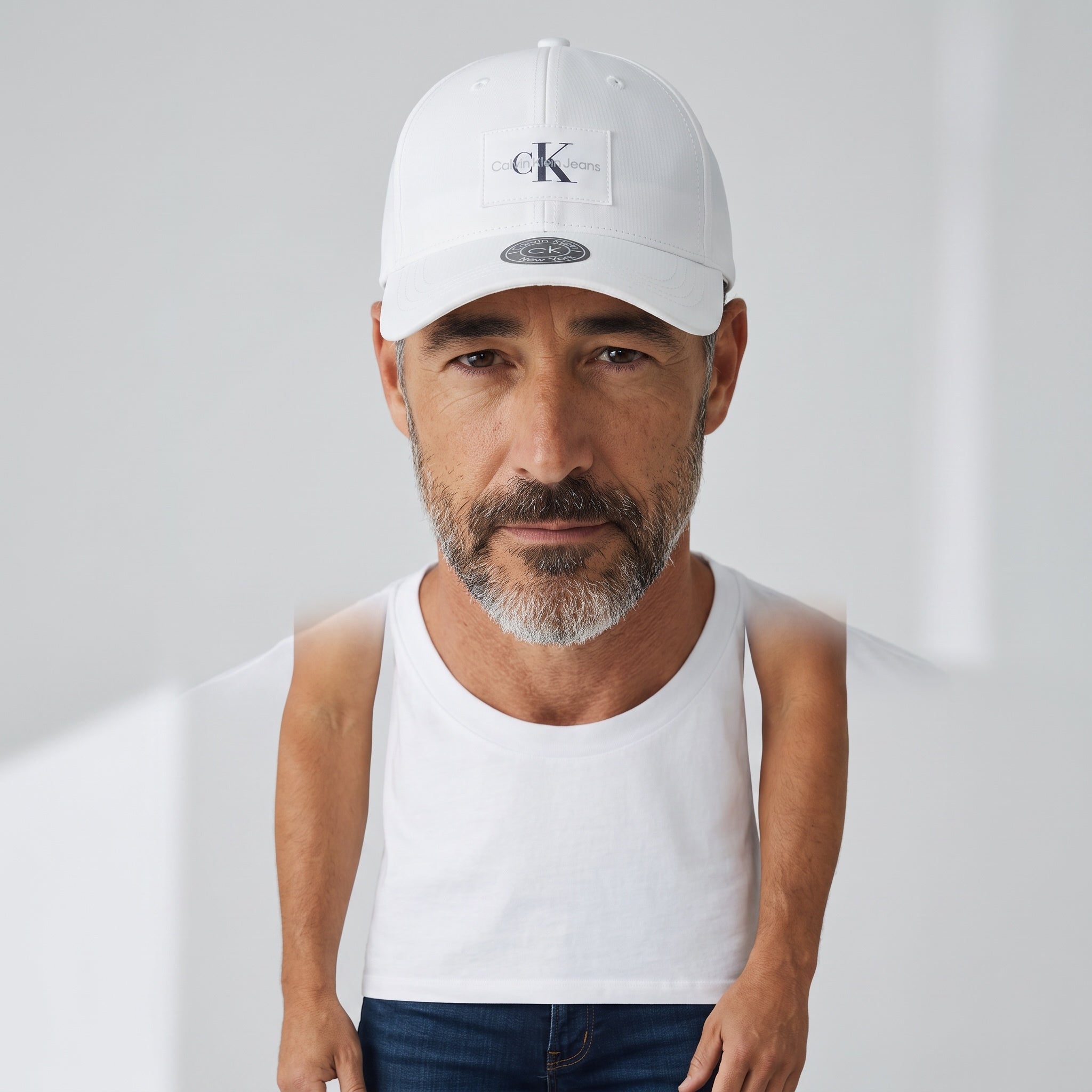 Calvin Klein Jeans Baseball Cap – White Logo Patch 🧢