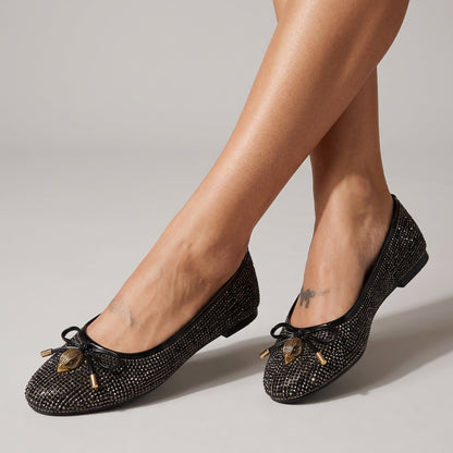 Kurt geiger Crystal Ballet Flat – Black ✨
