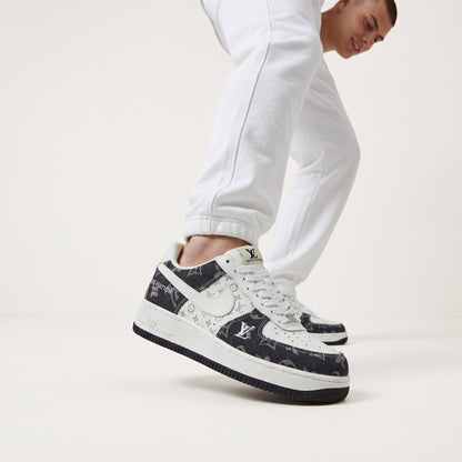 Louis Vuitton x Nike Air Force 1 Monogram — Black & White
