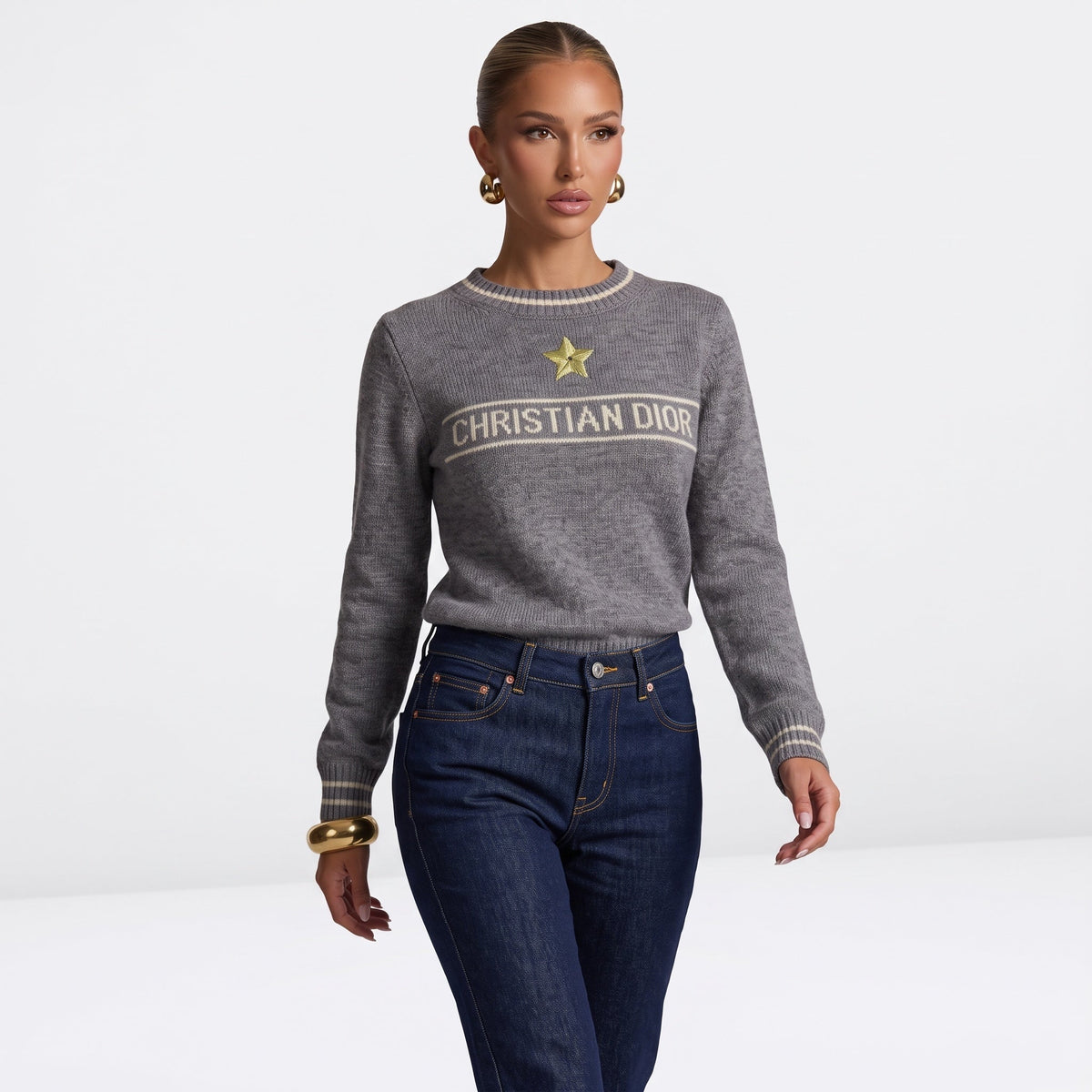 Christian Dior Jumper Logo Knit — Grey