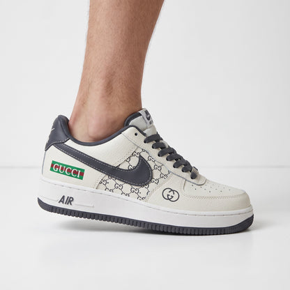 Gucci Air Force 1 GG Logo Trainers — Ivory