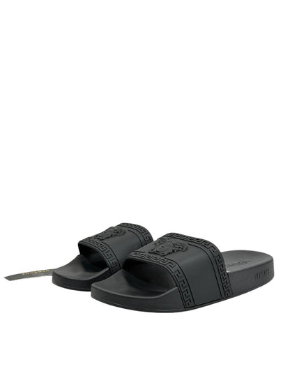 VERSACE Slides – All Black Medusa Edition 🖤⚡