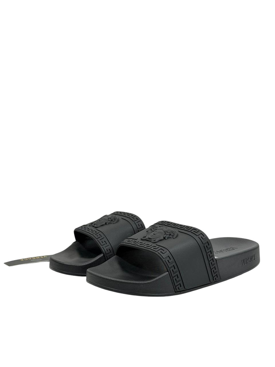 VERSACE Slides – All Black Medusa Edition 🖤⚡