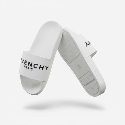 Givenchy Paris Logo Slides – All White Edition ⚪✨