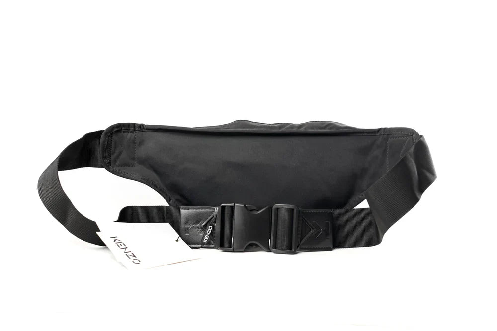 KENZO Black Logo Belt Bag 🎒 – Sleek & Stylish Streetwear Essential
