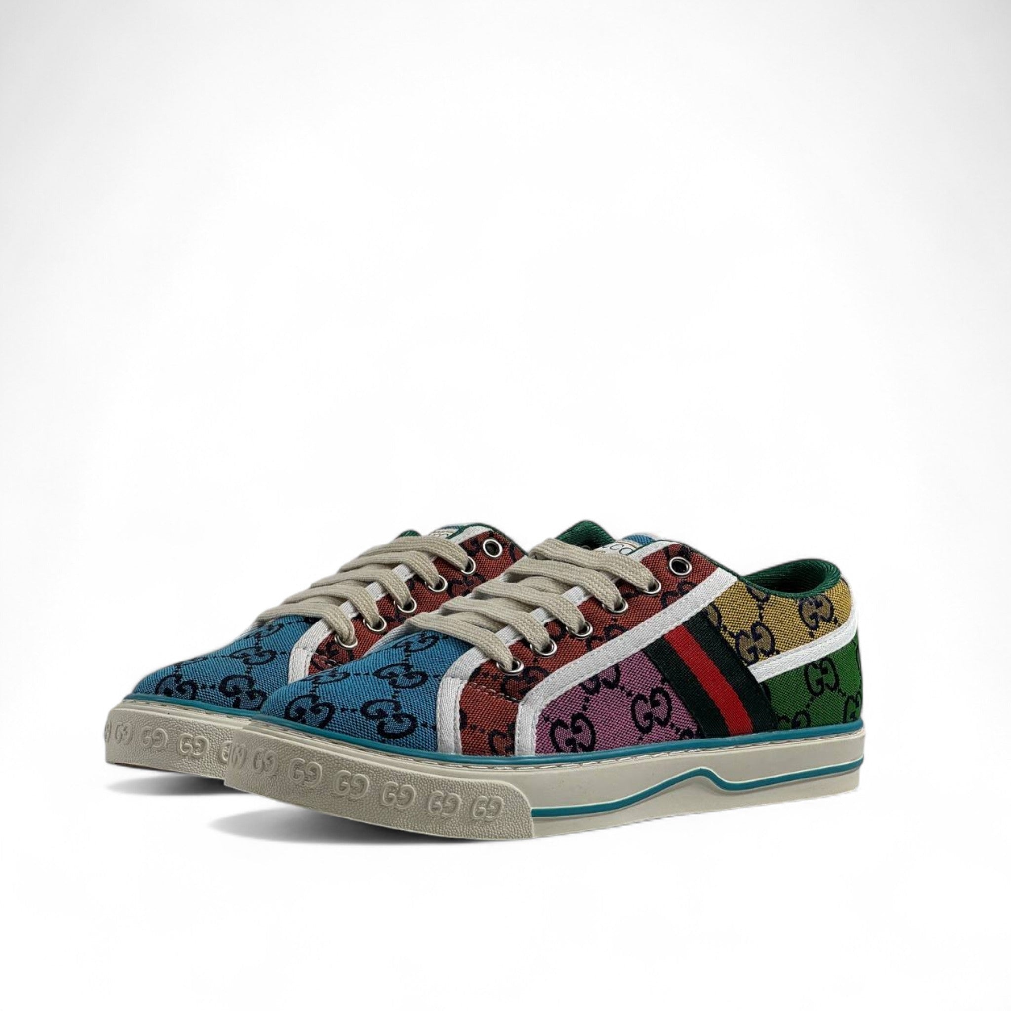 Gucci Tennis 1977 Multicolor Monogram Sneakers 🎾🌈