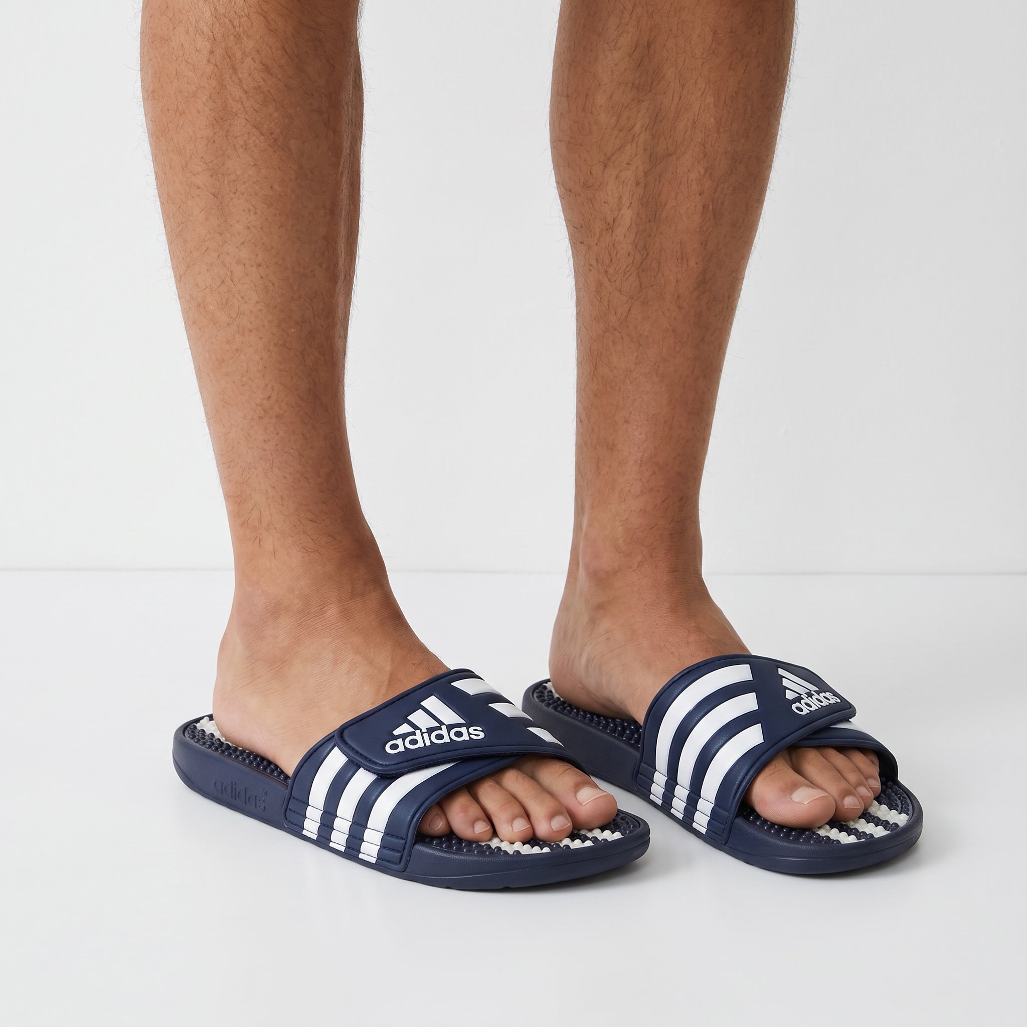 Adidas Adissage Slides – Navy Massage Bead 🩴